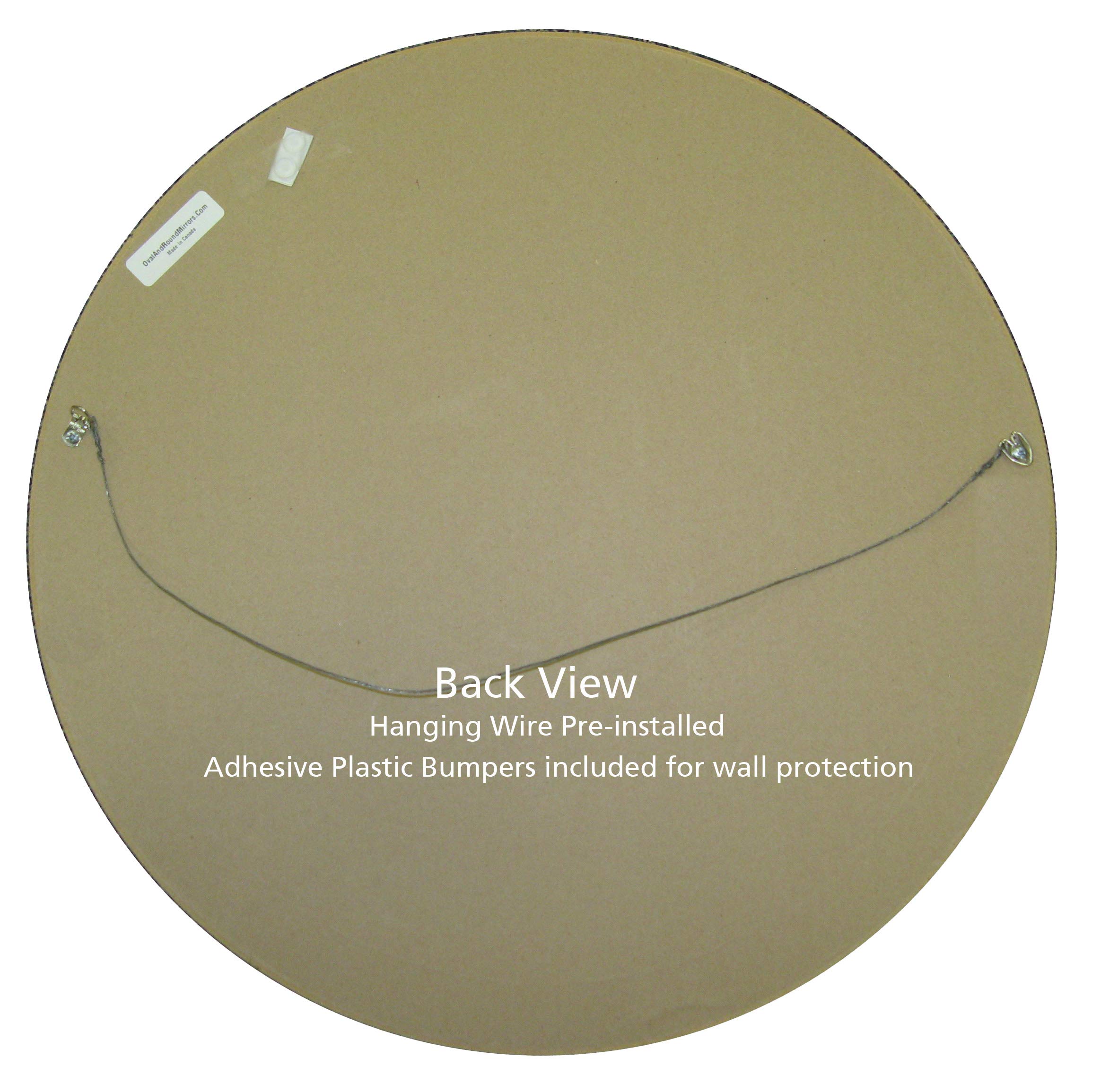 OVALCREST Jefferson Style Round Beveled Wall Mirror - 26x26 Inches Silver Framed Mirror for Living Room, Bedroom & Entryway Decor