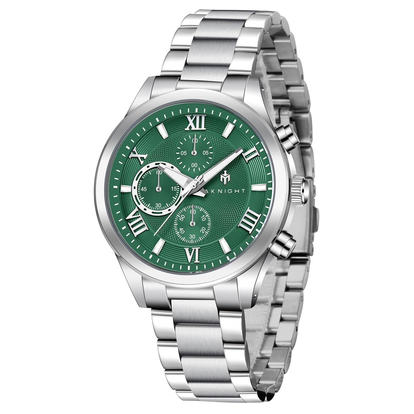 Men's Analog Quartz Chronograph Watch - 30M Waterproof Stainless Steel Dress Watch for Business & Casual Wear | Elegant Fashion Wristwatch Gift for Him | Perfect for Office, Dating & Special Occasions