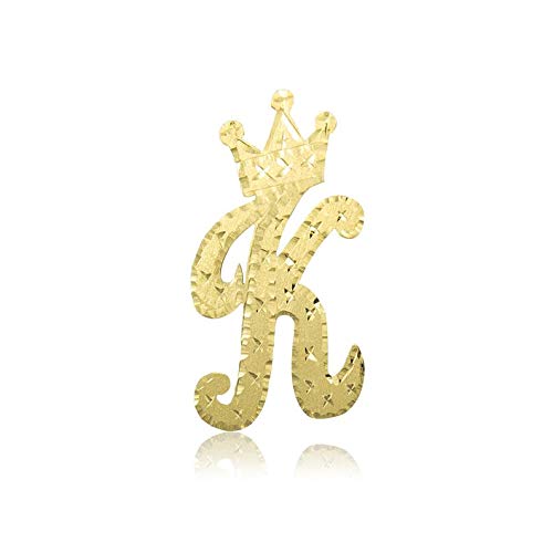 10K Solid Yellow Gold Custom Crown Initial Letter Stud Earrings - Personalized Monogram Jewelry for Women, Gift for Her - Perfect for Birthdays, Anniversaries & Special Occasions