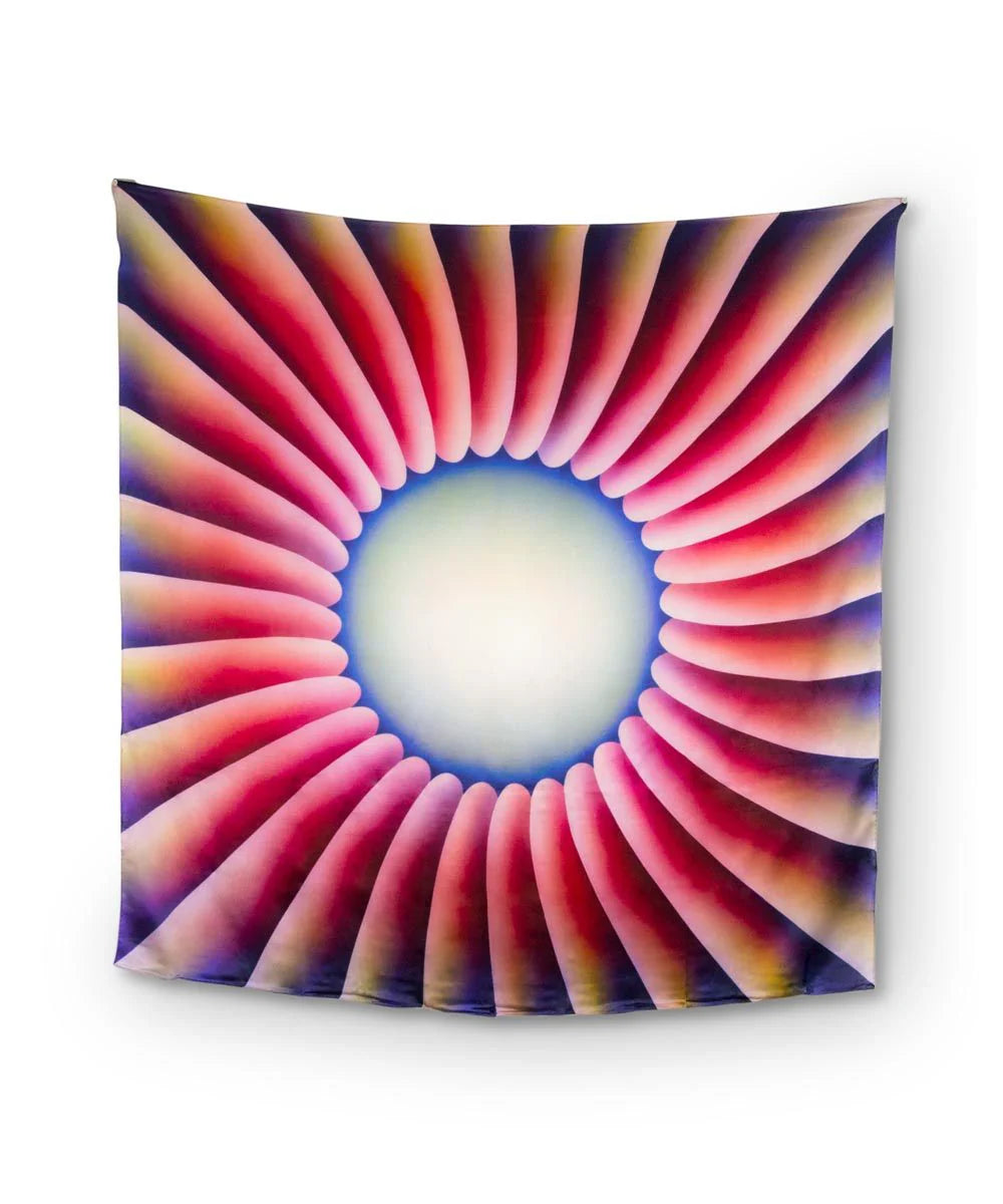 Judy Chicago Through The Flower Silk Scarf - Elegant Art-Inspired Fashion Accessory for Women, Perfect for Gifts, Parties & Art Lovers