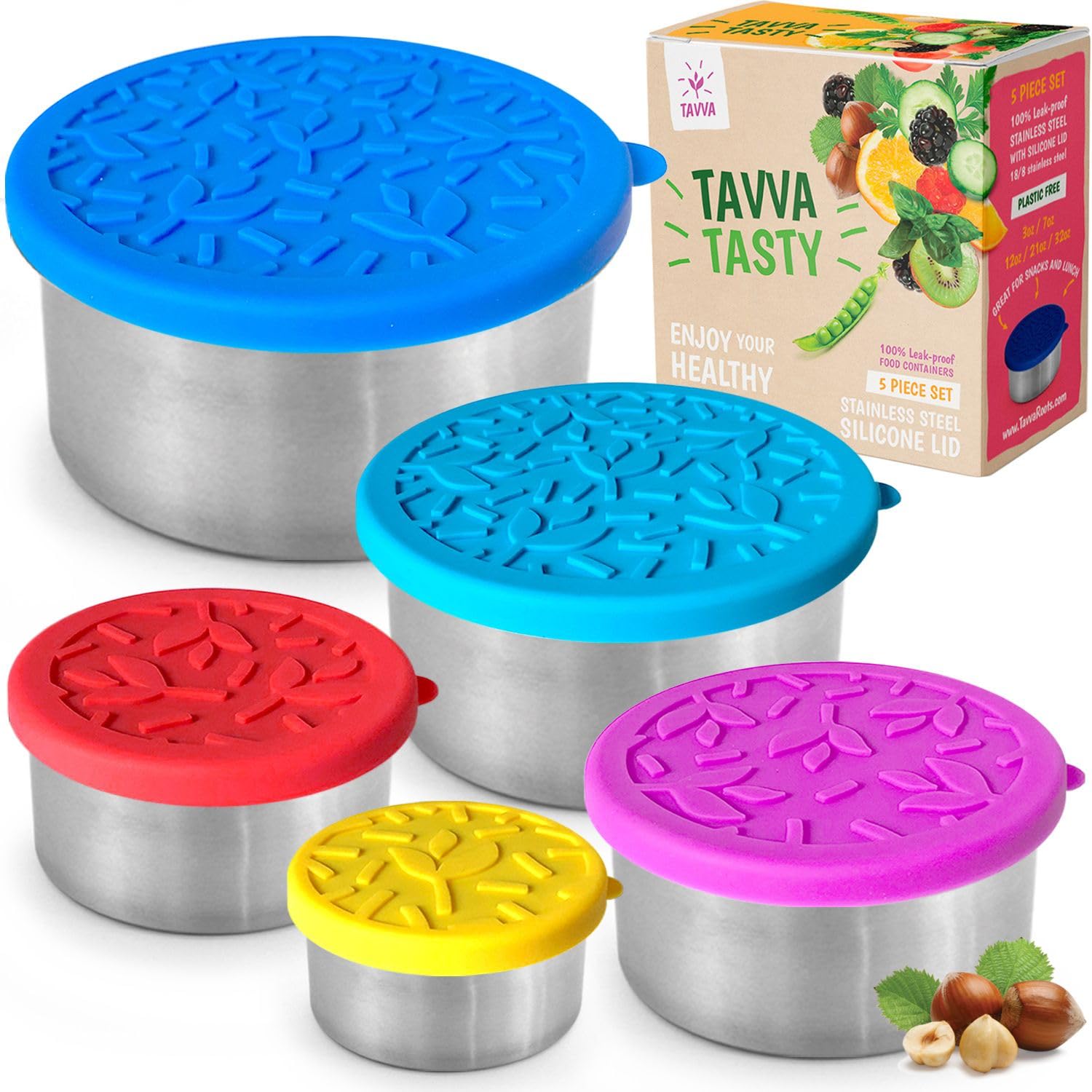 Premium Stainless Steel Food Storage Containers with Lids - Leakproof, Nesting Metal Lunch Box for Kids & Adults | Ideal for School, Office, Picnics & Meal Prep