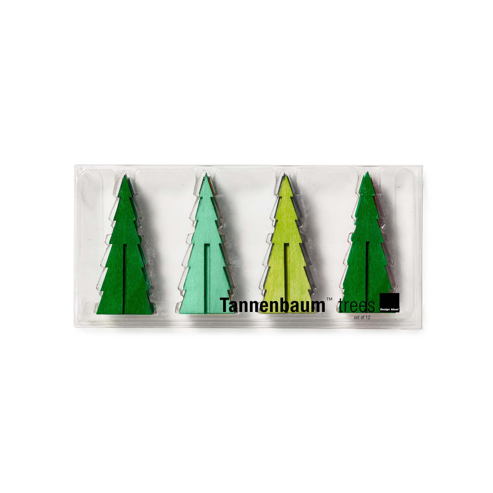 Design Ideas Tannenbaum Mini Christmas Tree - Assorted Greens for Holiday Decor, Tabletop & Office Desk Decoration