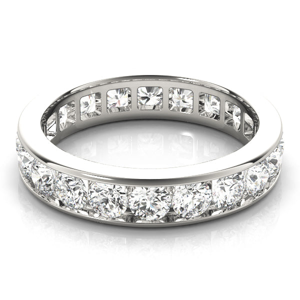 0.01 PT Round Channel Eternity Diamond Band Ring for Women - Perfect for Anniversaries, Engagements & Special Occasions