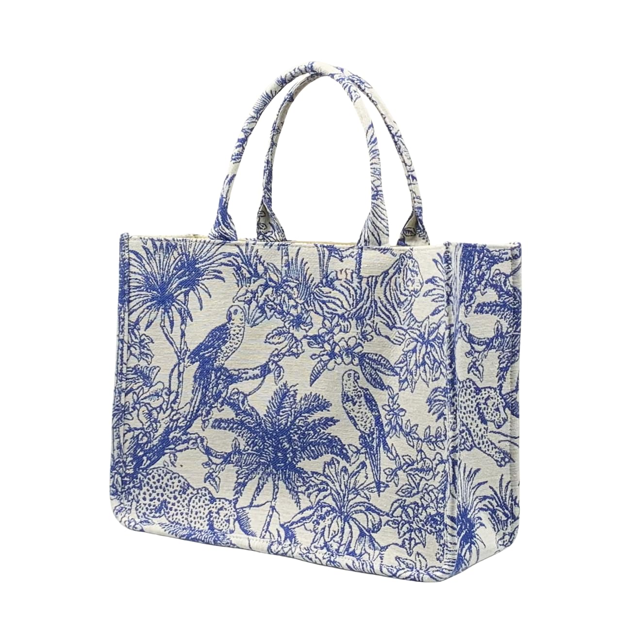 Vintage Embroidery Jacquard Tote Bag for Women - Large Luxury Handbag for Work, Travel & Weekend - Perfect for Office, Beach & Shopping