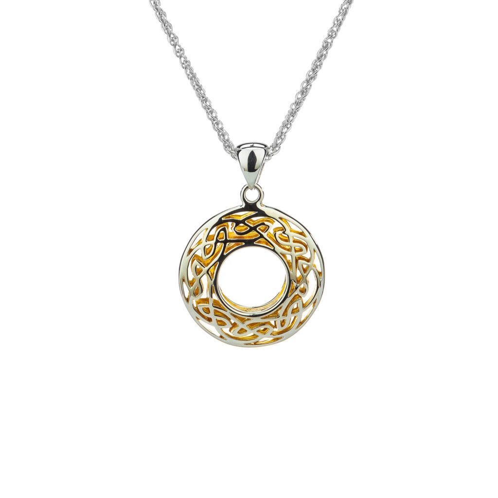 Small Window to the Soul Round Pendant Necklace - Elegant Silver Jewelry for Women - Perfect for Everyday Wear, Date Nights & Special Occasions