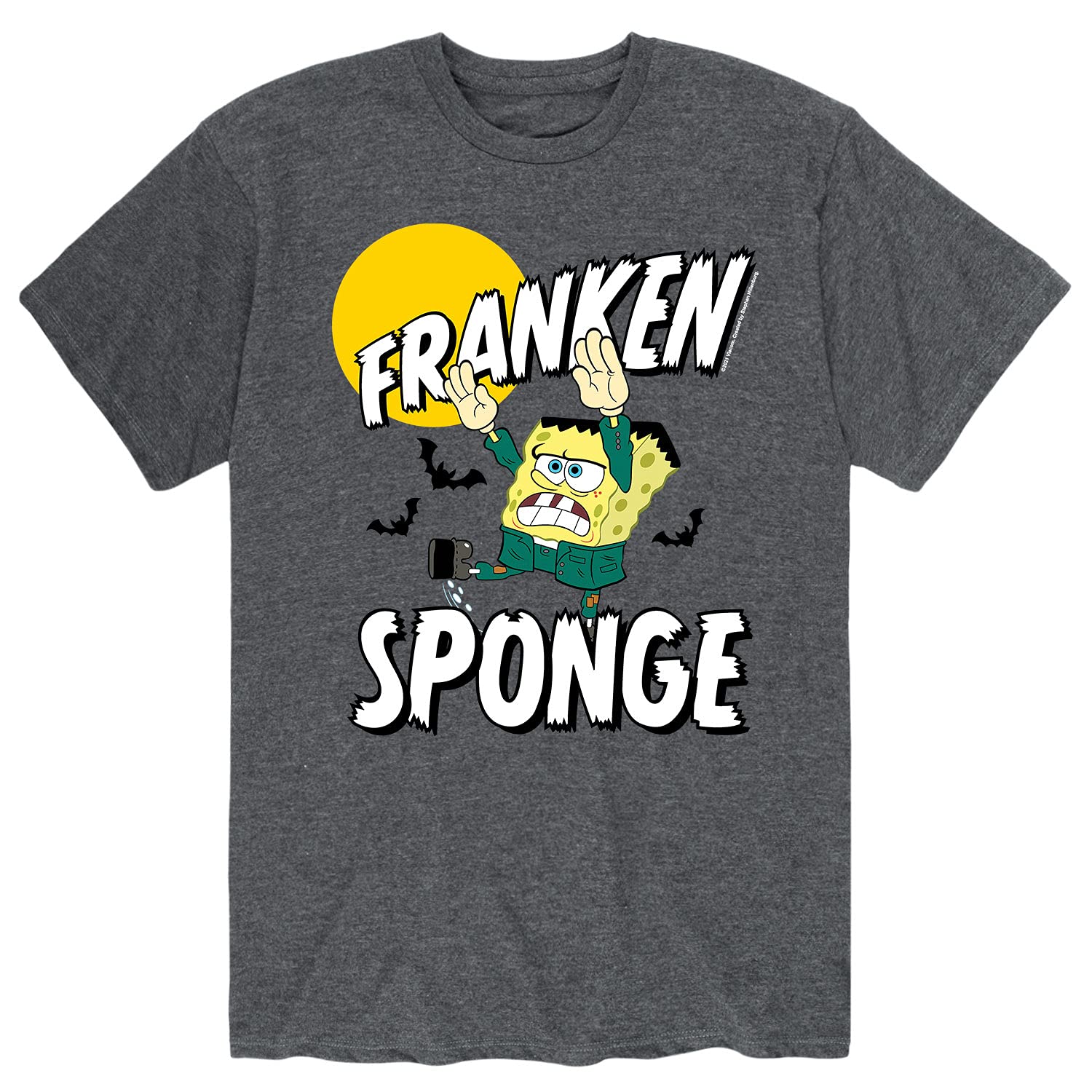 HYBRID APPAREL Men's Spongebob Squarepants Franken Sponge Graphic T-Shirt - Soft Cotton Short Sleeve Tee for Casual Wear, Cosplay & Pop Culture Fans