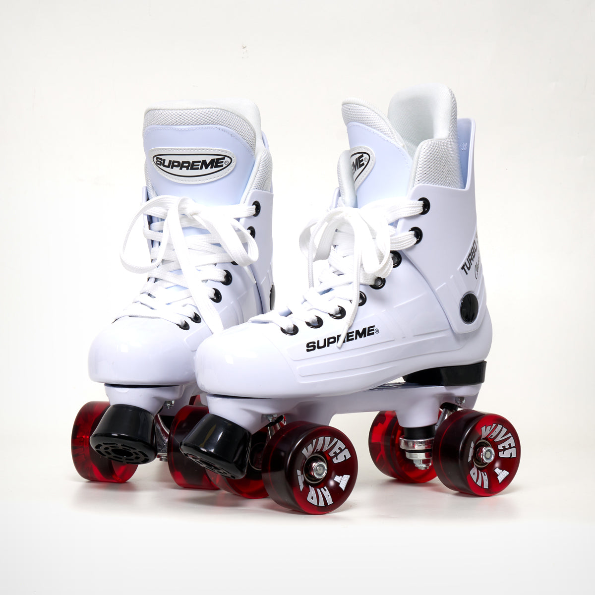 Supreme Turbo 33 White Roller Skates with Airwaves Wheels - Multiple Color Options for Outdoor Skating & Roller Derby