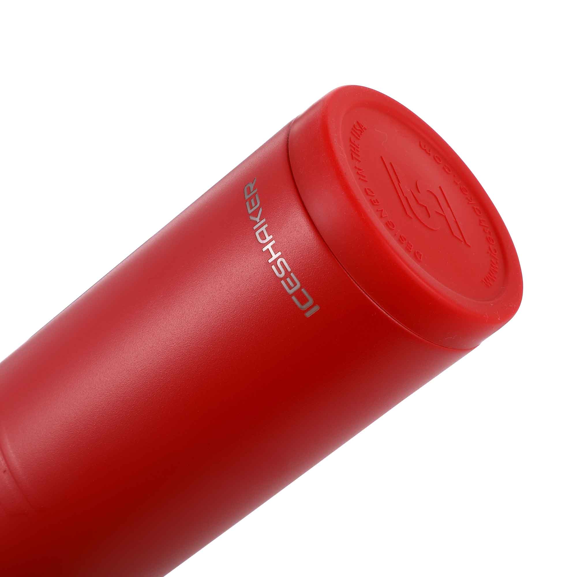 20oz Skinny Tumbler with Straw Lid - Insulated Stainless Steel Travel Mug, Leak Proof & Sweat Proof, Perfect for Hot & Cold Drinks - Great for Coffee, Tea, Water, Smoothies - Ideal for Office, Gym, Hiking, Commuting (Red)