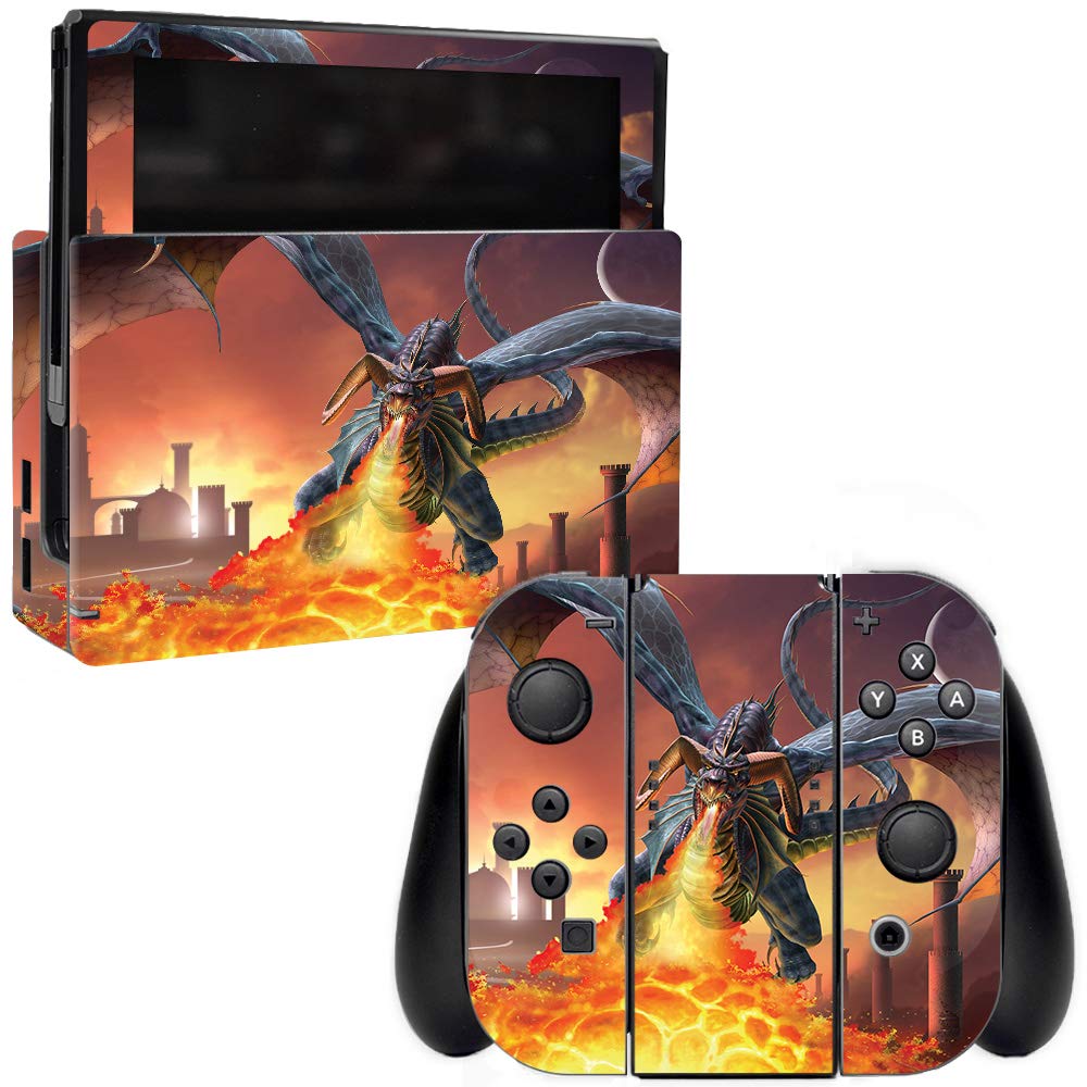 MightySkins Protective Vinyl Decal Wrap Cover for Nintendo Switch - Line of Fire Design | Durable, Customizable Skin | Easy to Apply & Remove | Made in USA | Perfect for Gaming, Travel, and Personalization