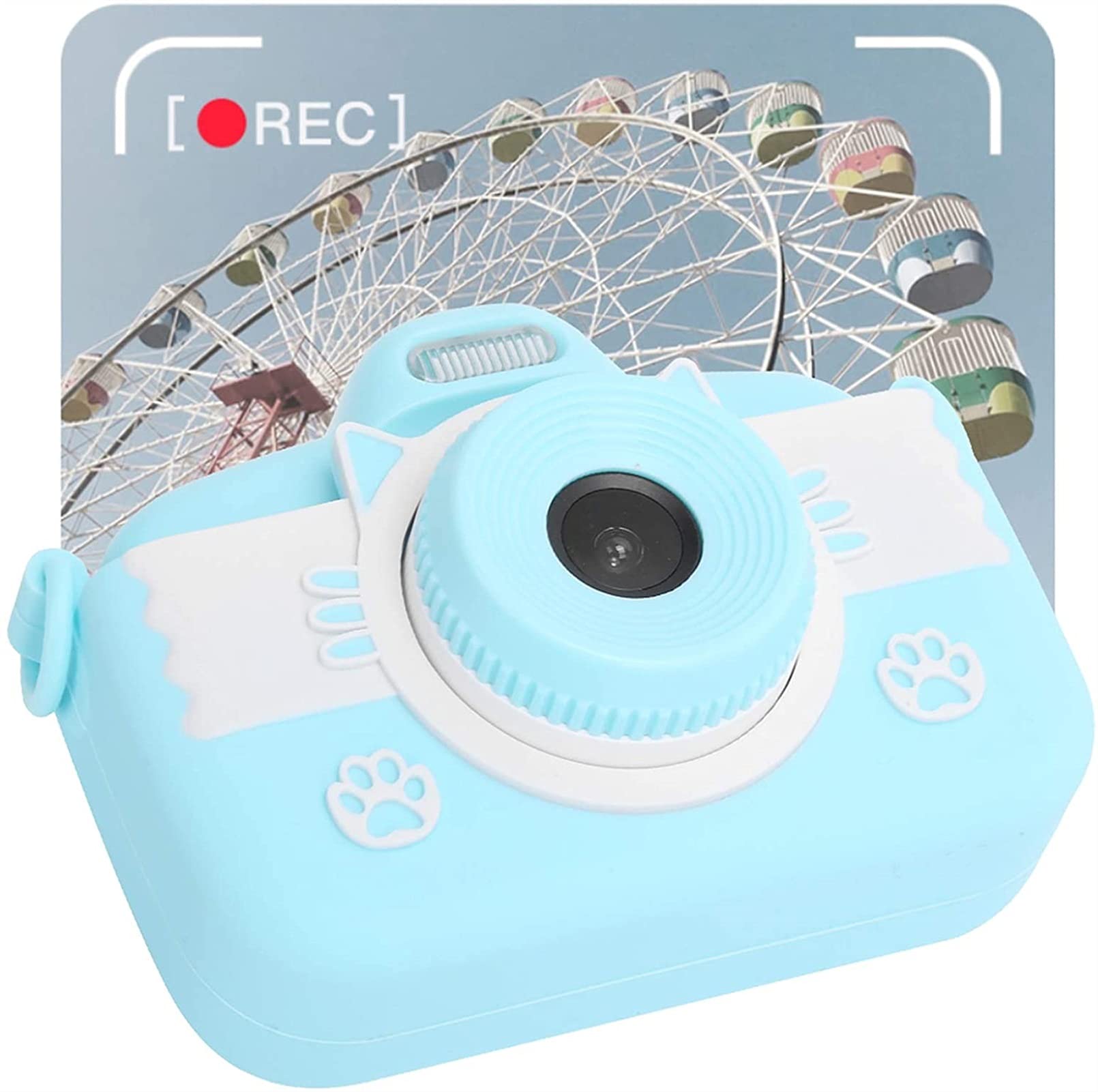 Kids Digital Camera 20MP with Games - Anti-Drop Selfie Cam for Boys & Girls - Birthday Gift for Outdoor Fun