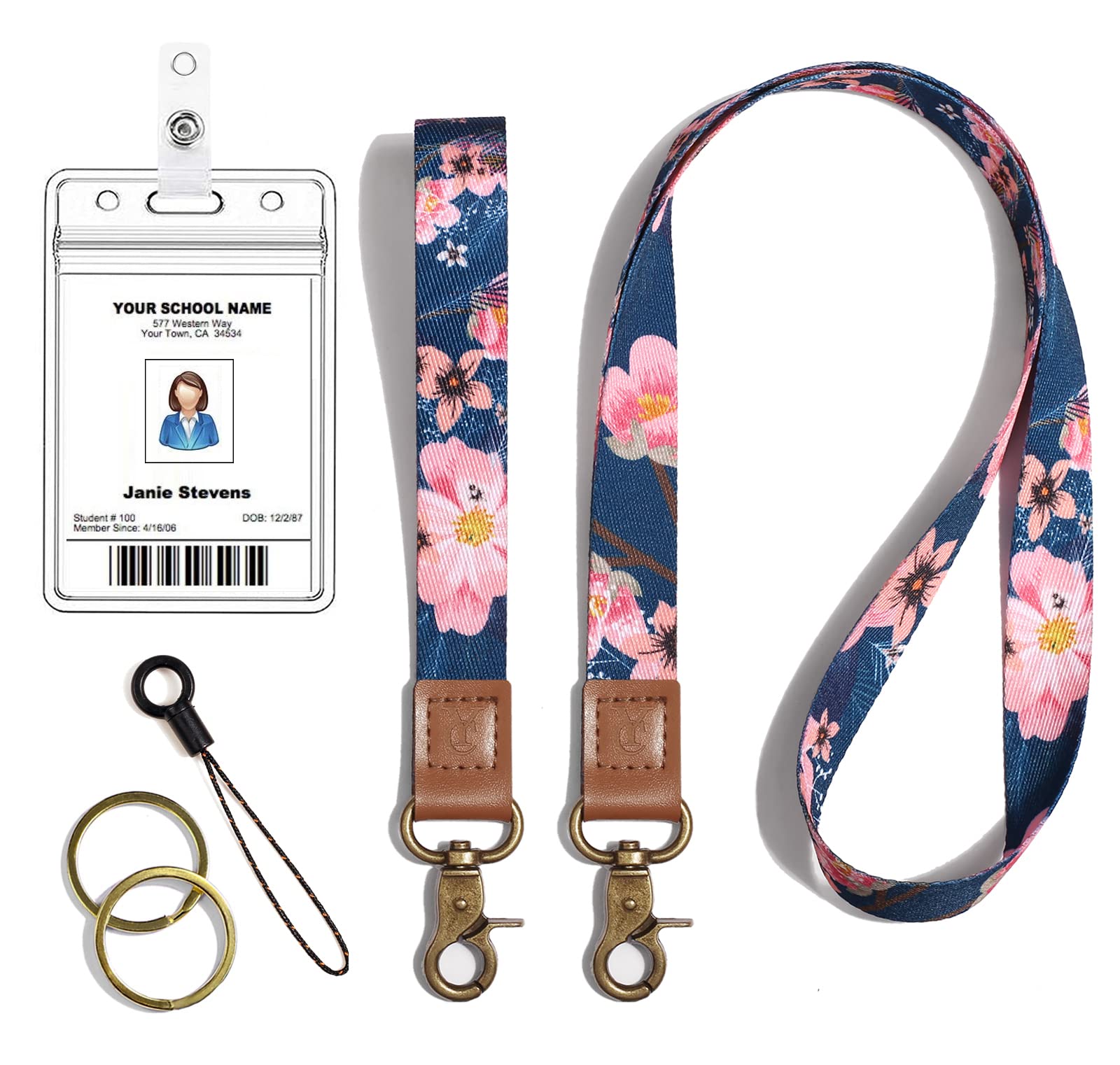 ID Badge Lanyards & Keychains - Secure Wrist Strap for Work & Events