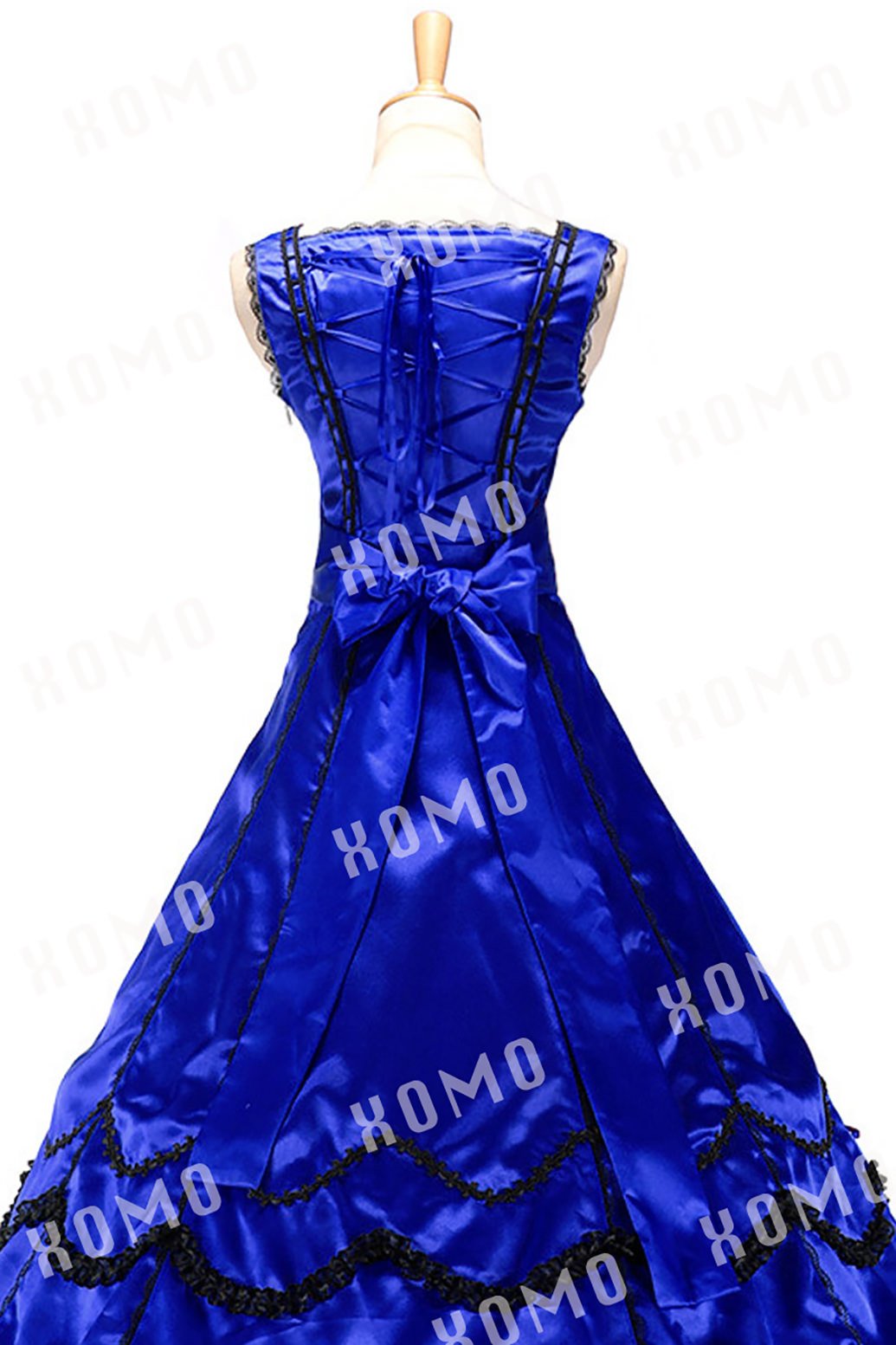 Elegant Civil War Gothic Southern Belle Satin Evening Dress - Vintage Sleeveless Gown for Historical Reenactments, Costume Parties & Themed Events