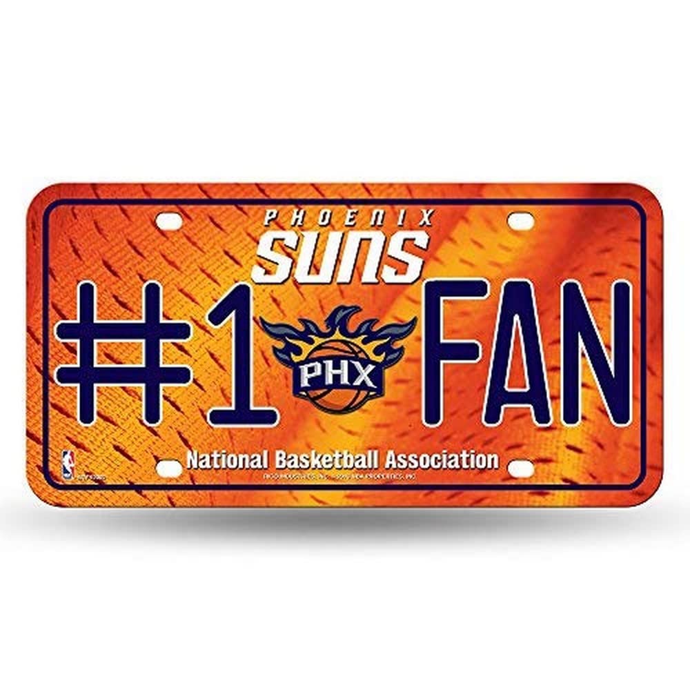 NBA #1 Fan Metal License Plate Tag - Durable Car Accessory for Basketball Enthusiasts - Perfect for Cars, Trucks & Tailgating