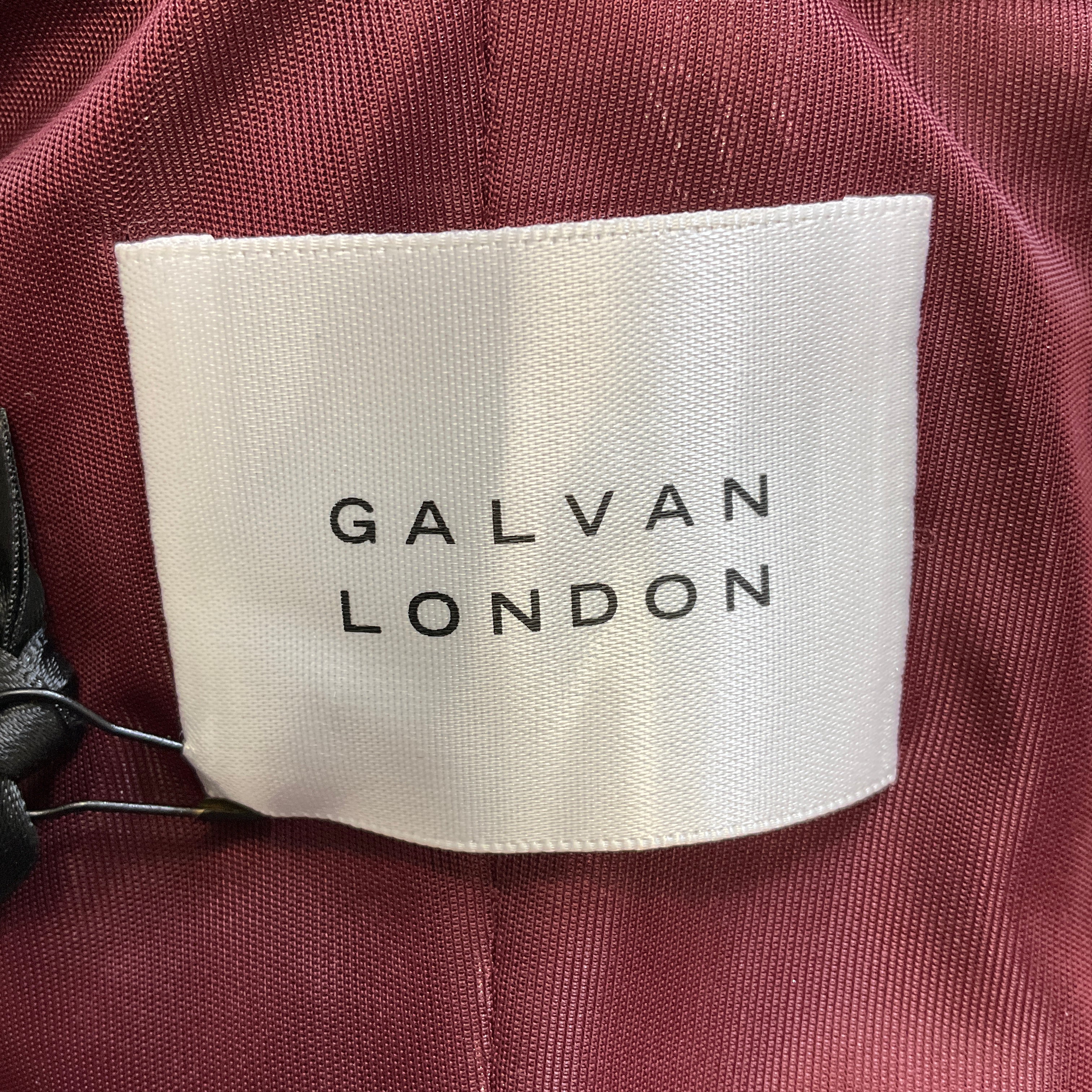 Galvan London Oxblood Sequined Burnished Valletta Dress - Elegant Evening Gown for Parties, Weddings & Special Occasions