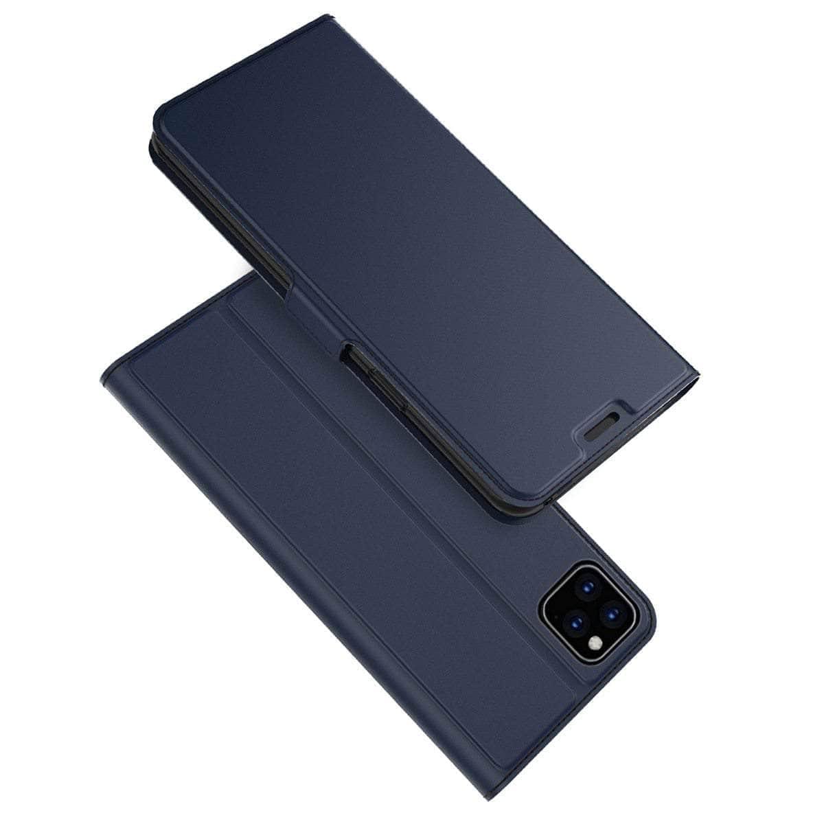 Premium iPhone 11 Pro Max Case with PU Leather Cover, Built-in Stand, Card Slots & Magnetic Closure - Perfect for Work, Travel and Everyday Protection