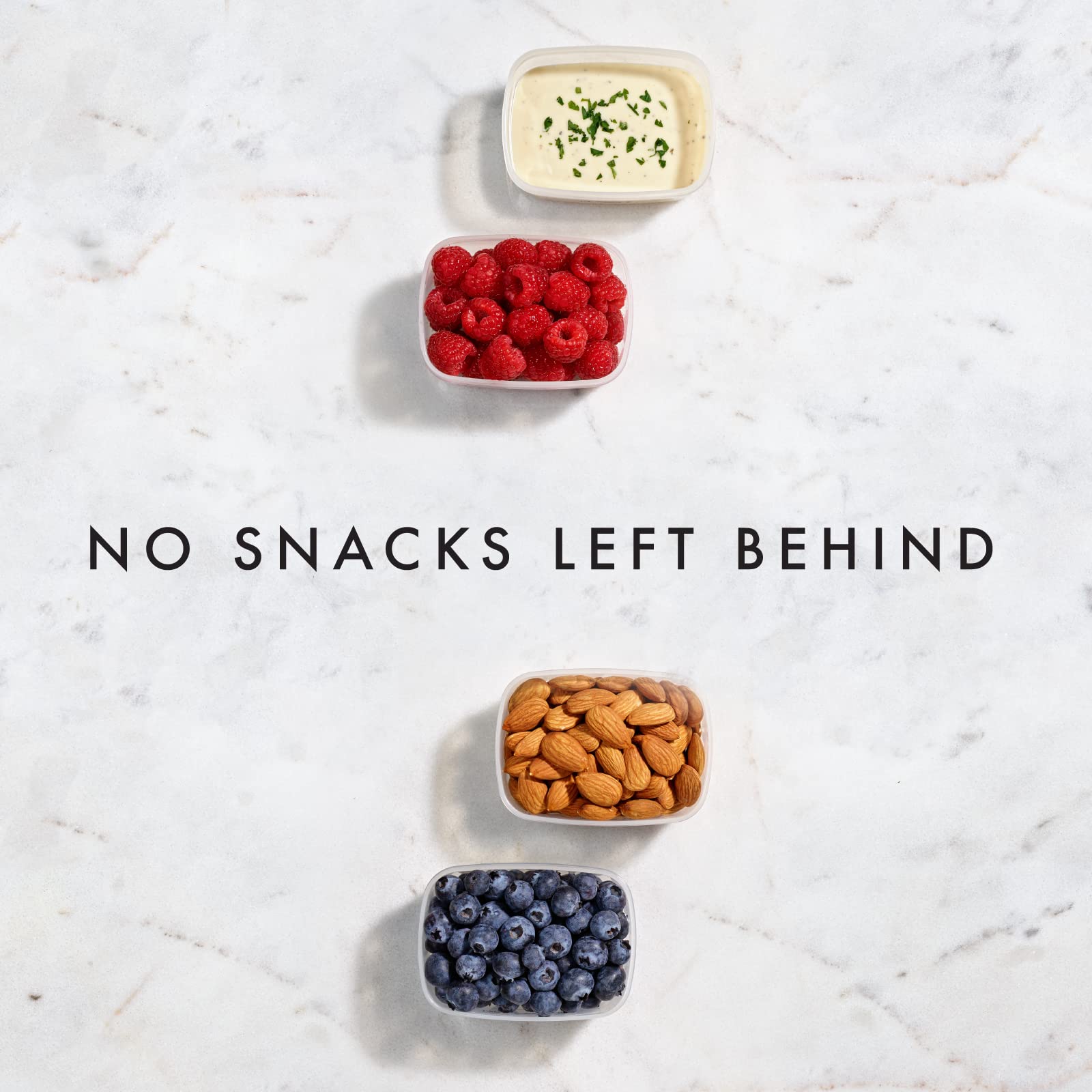 Fit & Fresh 4 oz Small Plastic Containers with Lids - 5 Pack Reusable Leakproof Snack Containers for Adults & Kids - Perfect for Salads, Dressings, Condiments & On-the-Go Meals