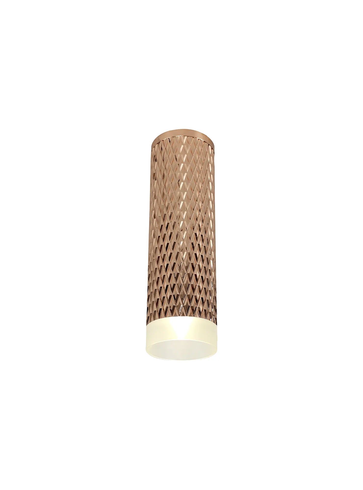 Cylo 1 Light 11cm Surface Mounted Ceiling Light Fixture GU10 Base in Champagne Gold with Acrylic Ring - Perfect for Bedroom, Living Room & Hallway Lighting