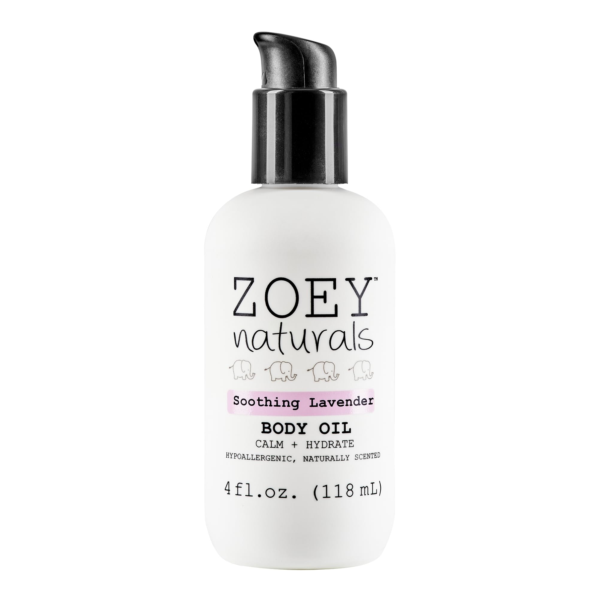 Zoey Naturals - Organic Lavender Body Oil for Kids & Babies | Calming, Moisturizing & Hydrating Skin Care | Made in USA | Perfect for Bedtime, Massage & Dry Skin Relief