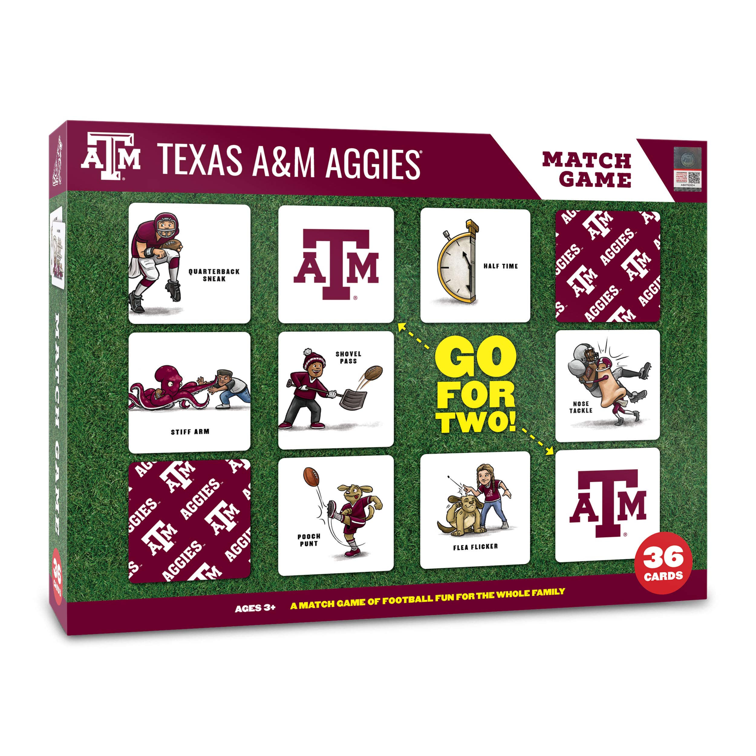 YouTheFan NCAA Memory Match Game - College Sports Card Matching Game for Kids & Adults - Perfect for Family Game Night, Parties & School Activities