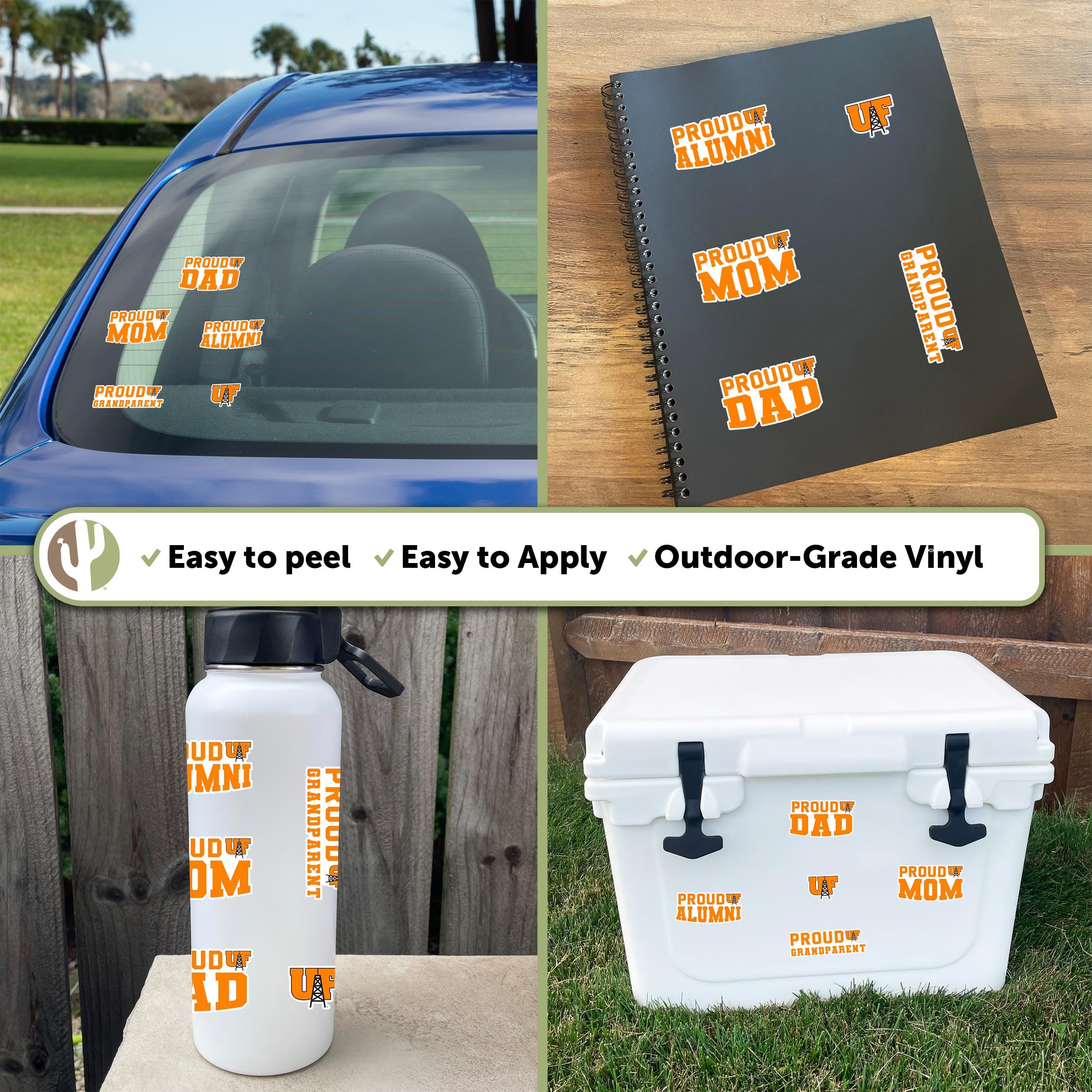 UF Oilers Vinyl Decal Sticker - Desert Cactus University of Findlay Design for Laptop, Water Bottle, Car & Scrapbooking - 13.46x10.98 Inch Full Sheet (Perfect for School Spirit, DIY Crafts & Fan Gear)
