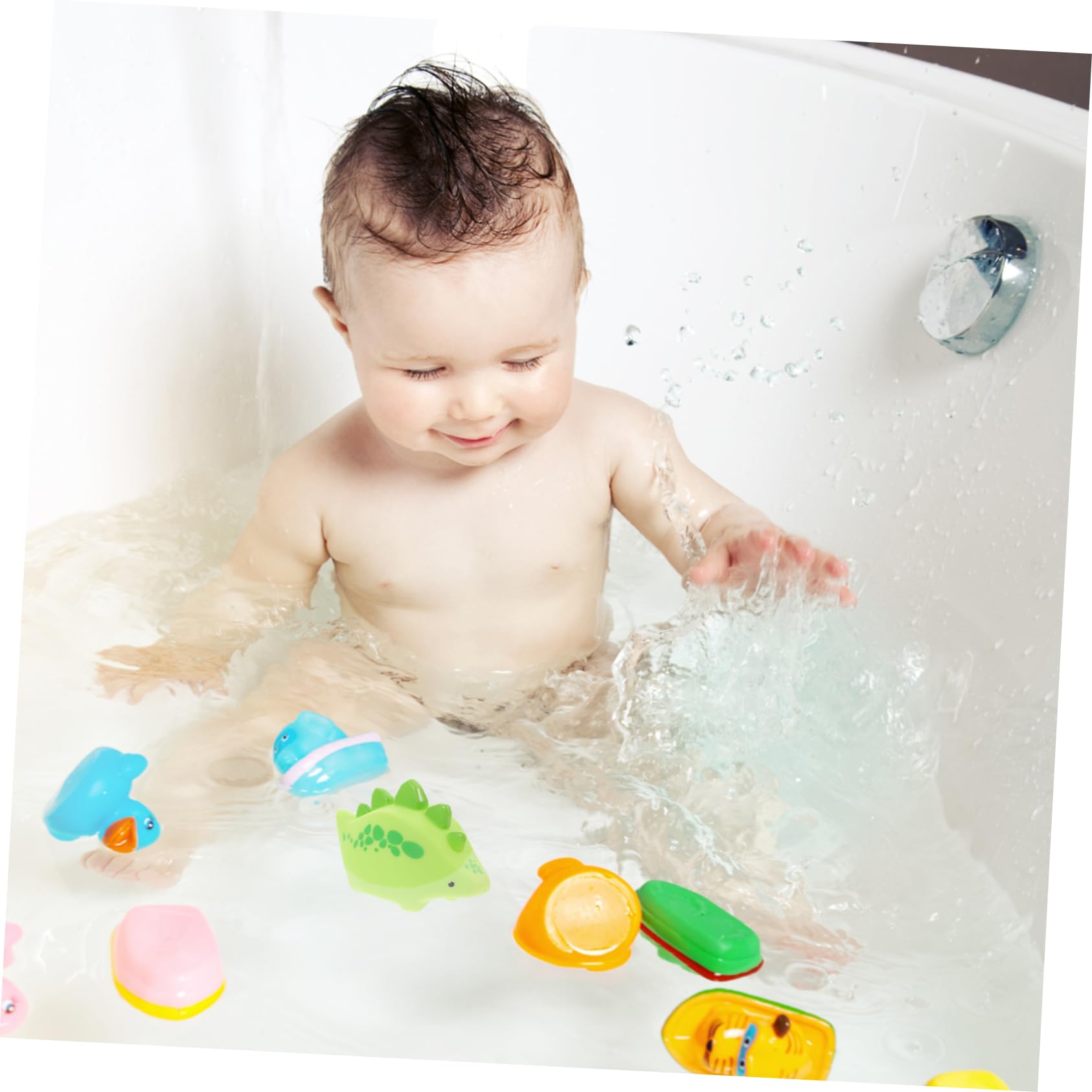 Vaguelly 3-Piece Adorable Plastic Dinosaur Toy Set - Portable Bath & Play Toys for Kids - Perfect for Bathtime Fun, Sensory Play & Dinosaur-Themed Parties