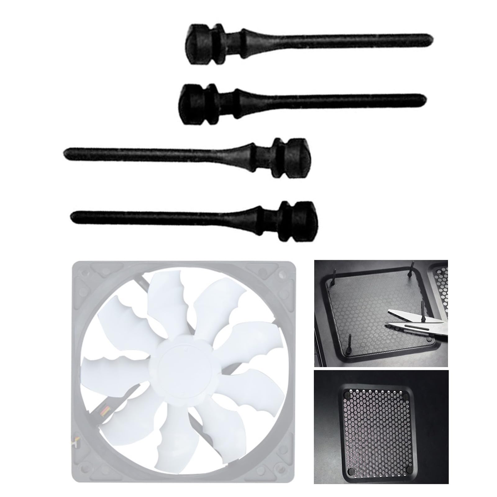 12/24/36Pcs PC Cooling Fan Mount Screws - Case Fan Screws & Rivets for Computer Cooling Fan Installation - Perfect for Gaming PC, Desktop & Laptop Cooling Systems