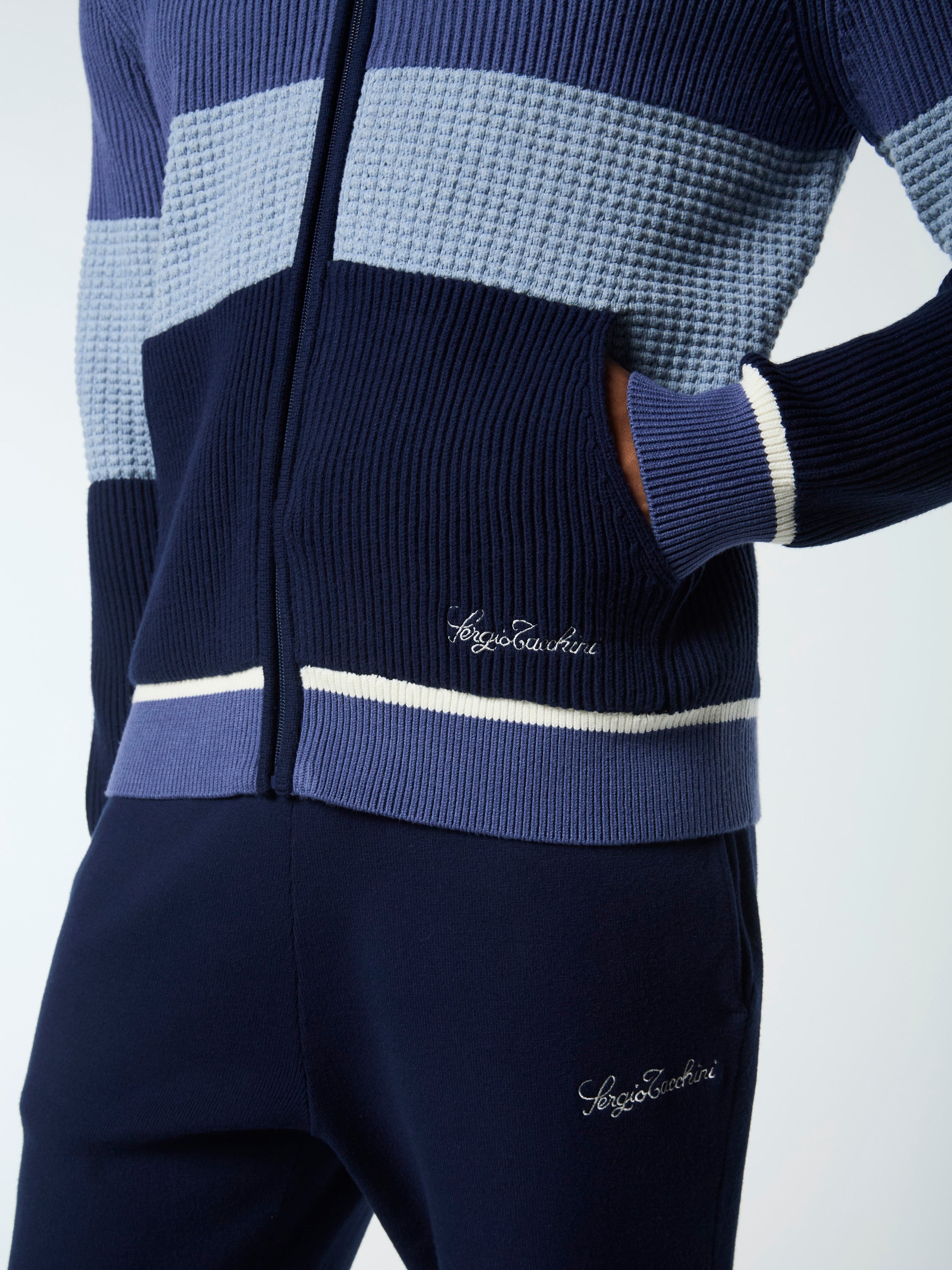 Enzo Striped Track Jacket - Faded Denim Jacket for Men | Casual Streetwear Style | Perfect for Running, Gym & Everyday Wear