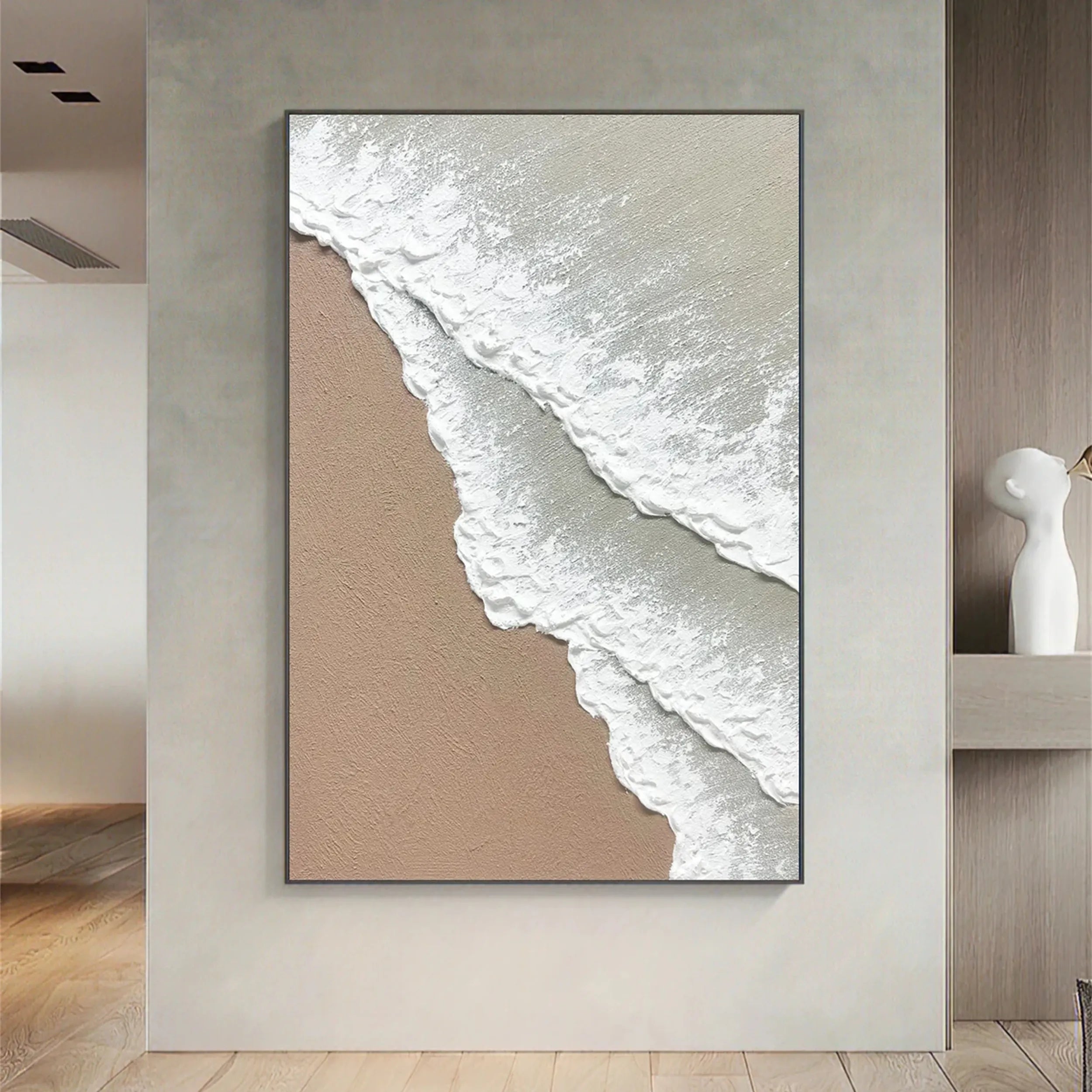 Minimalist Textured Plaster Art Painting - Modern Abstract Wall Decor for Living Room, Bedroom & Office | #MM186
