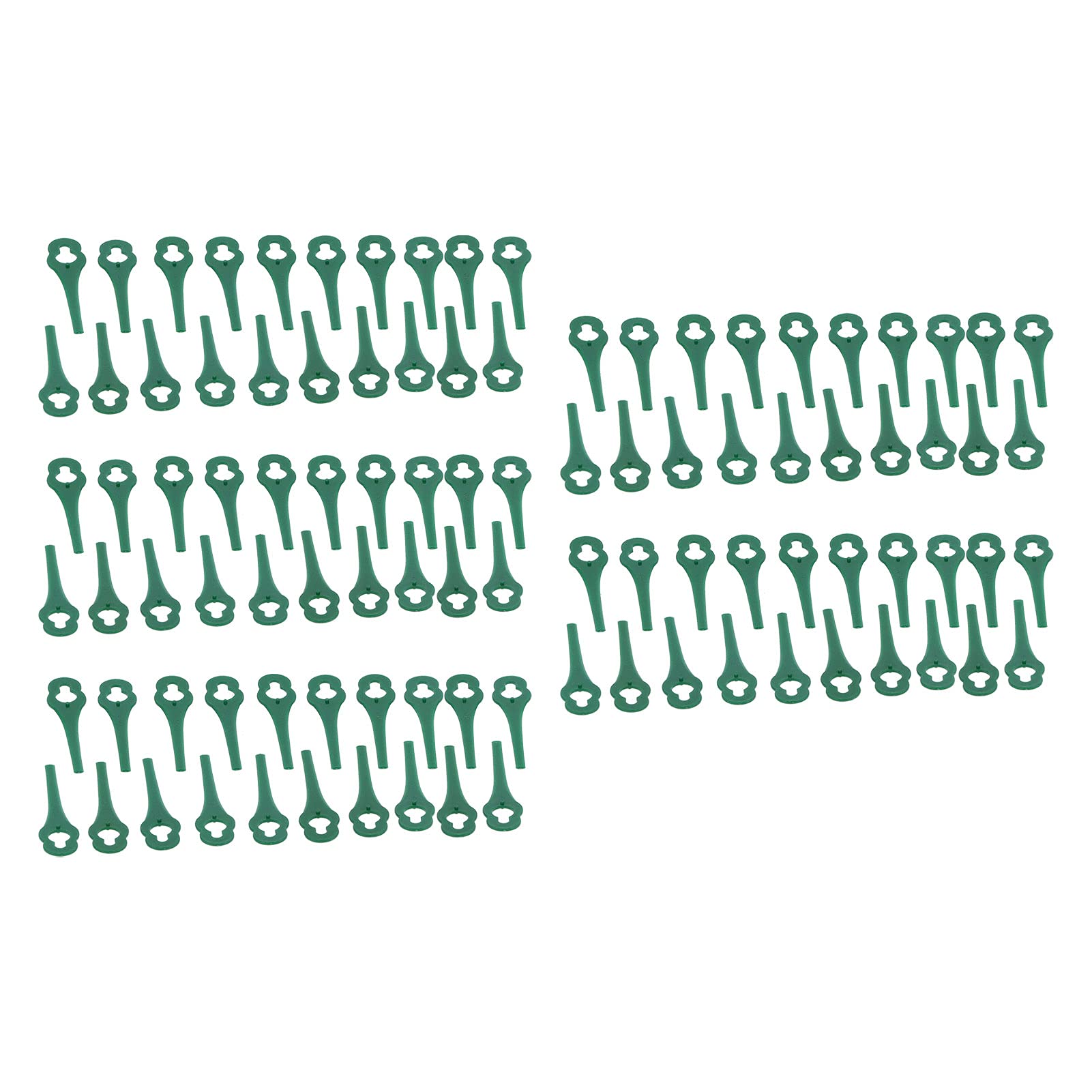 Durable Plastic Lawn Mower Blades - 100pcs Replacement Trimmer Blades Set for Grass Trimmers & Lawn Mowers | Perfect for Yard Maintenance, Landscaping & Gardening Accessories