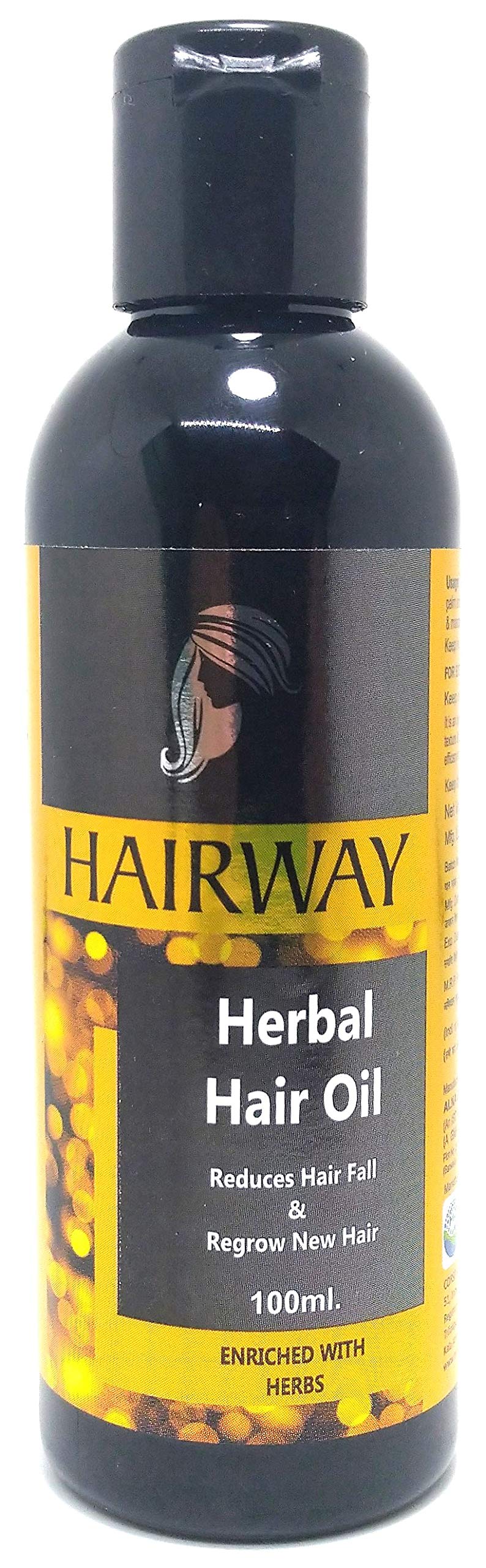 HAIRWAY Herbal Anti-Hairfall & Hair Regrowth Oil - Natural Remedy for Thicker, Stronger Hair | Perfect for Daily Scalp Massage & Hair Care Routine