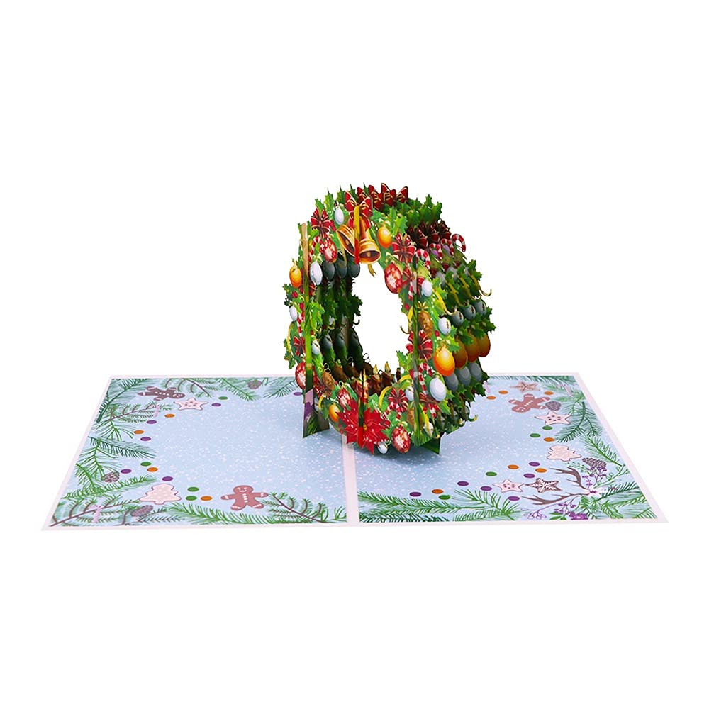 5-Piece 3D Pop-Up Christmas Greeting Cards Set - Festive Holiday Postcards for Xmas Party, Gift Exchange & Home Decor