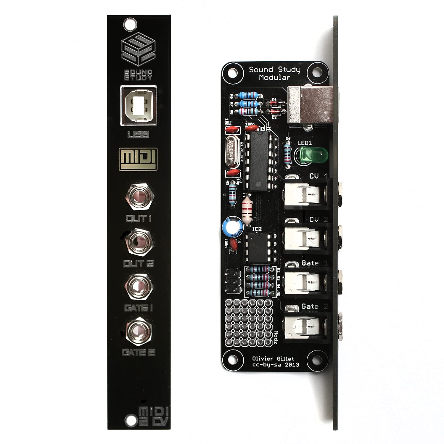 Sound Study Modular MIDI 2 CV Eurorack Converter | USB MIDI to CV & Gate Interface for Eurorack Synthesizers | Perfect for Studio Production & Live Performances