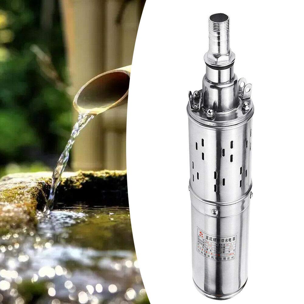 12V 180W Submersible Deep Well Water Pump - Stainless Steel Solar Powered Pump with 1.2M³/H Max Flow for Irrigation, Fountain & Home Water Supply