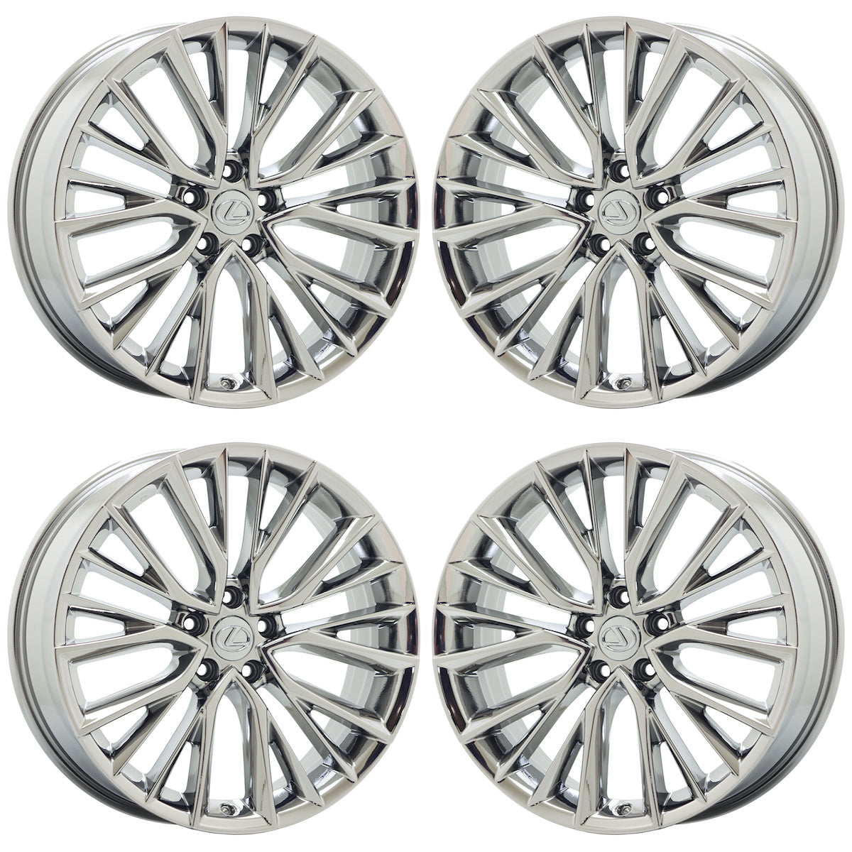 Lexus NX250 NX350 Bright Chrome Wheels Rims Factory OEM Set 74411 - Perfect for Luxury SUV Upgrades & Customization