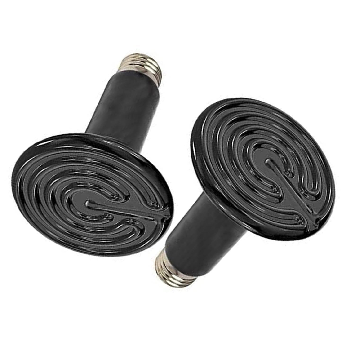 100W Ceramic Heat Emitter Bulb 2-Pack - E26 Reptile Heat Lamp for Lizards, Turtles, Snakes & Chicken Coops - No Light, No Harm Pet Heating Solution - Ideal for Terrariums, Brooders & Reptile Habitats