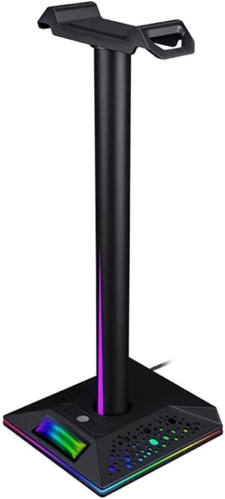 RGB Gaming Headset Stand with LED Lights - Premium Over-Ear Headphone Holder & Display Shelf - Durable Desk Bracket for PC Accessories - Perfect for Gaming Setup, Office, and Home Organization