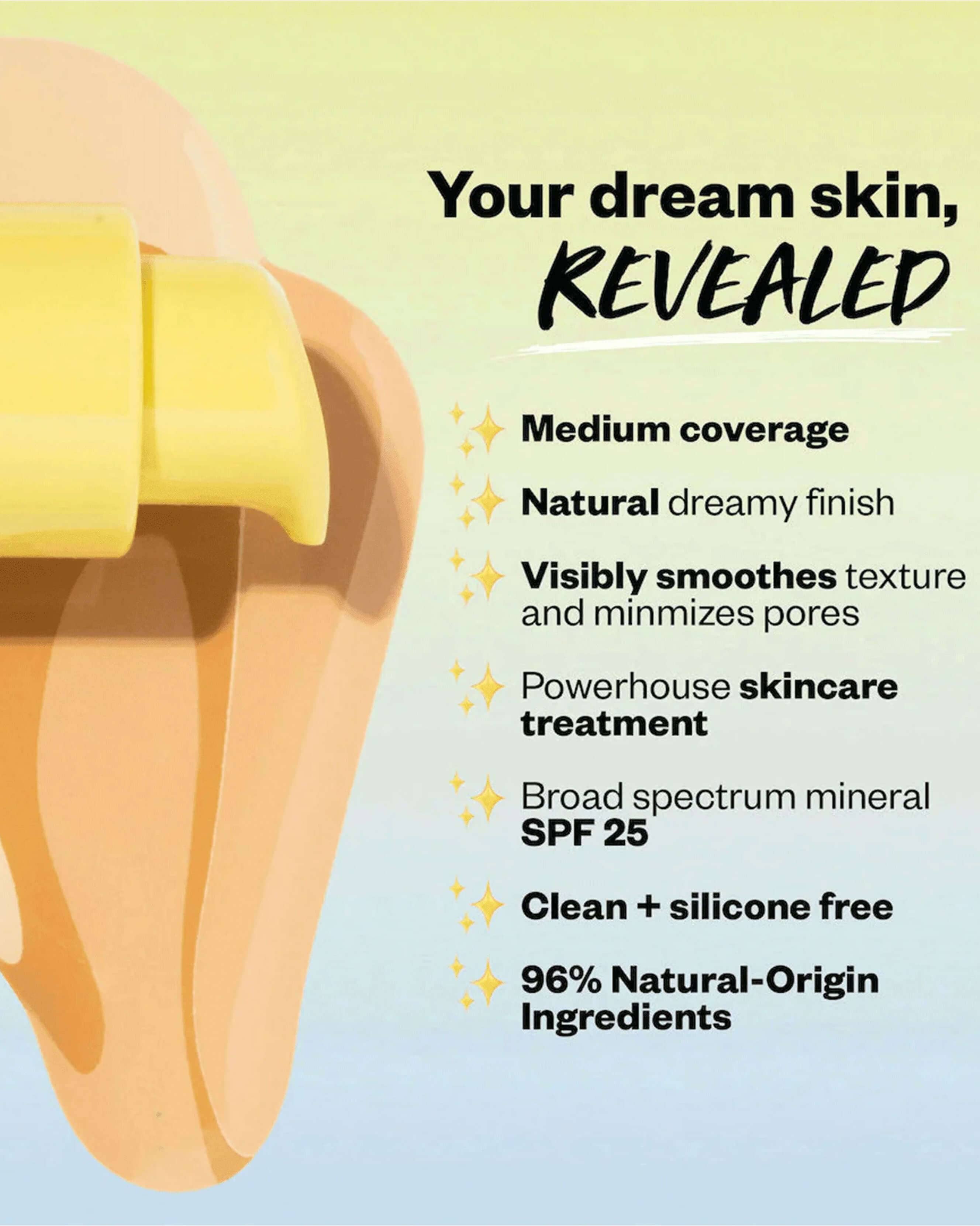 Revealer Skin Improving Foundation SPF 25 - Lightweight Liquid Makeup with Hydrating Formula & Sun Protection | Perfect for Daily Wear, Natural Coverage & Flawless Finish