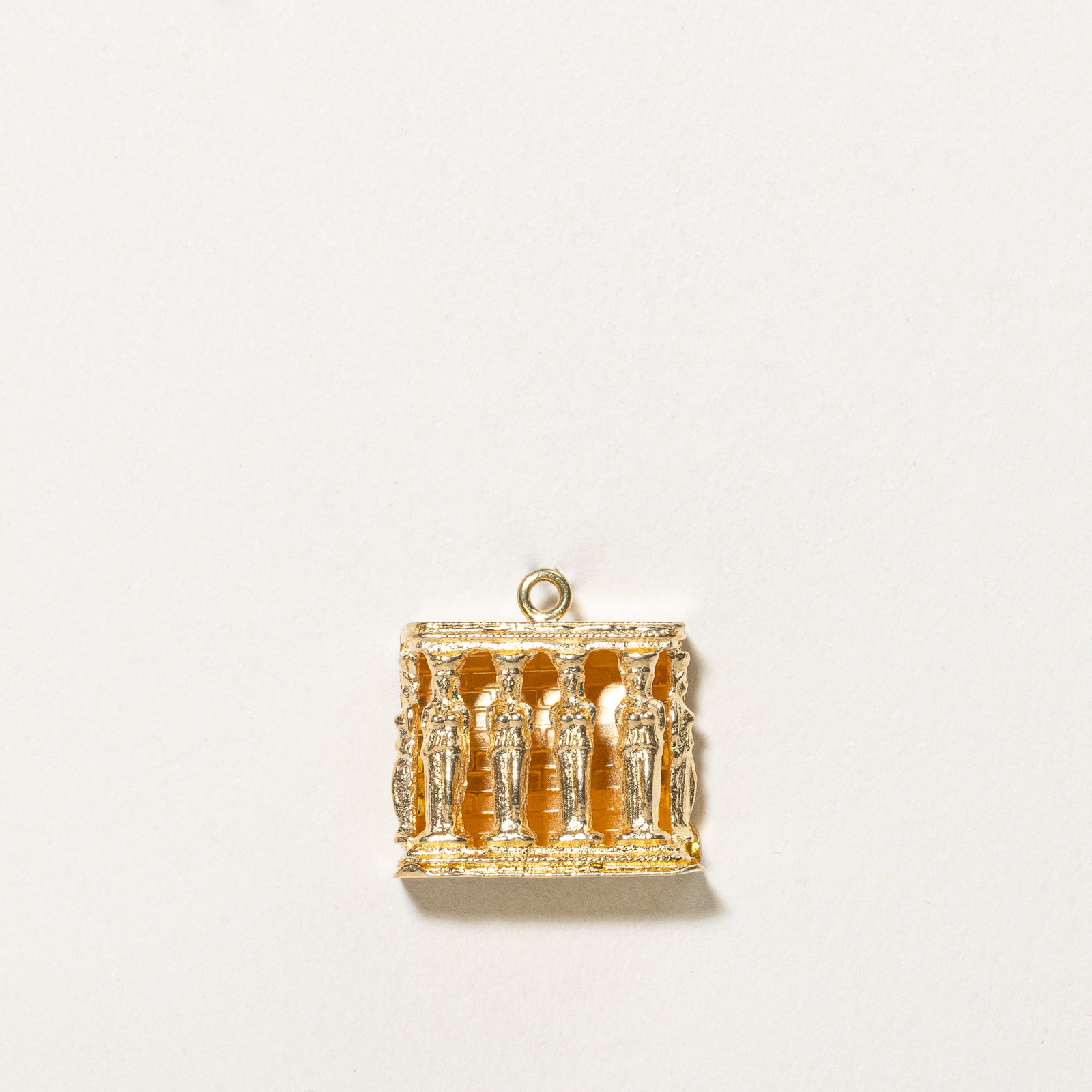 18k Yellow Gold Caryatids of Erechtheion Charm Pendant | Greek Mythology Jewelry | Elegant Necklace for Women | Perfect Gift for Her | Birthday, Anniversary, Wedding