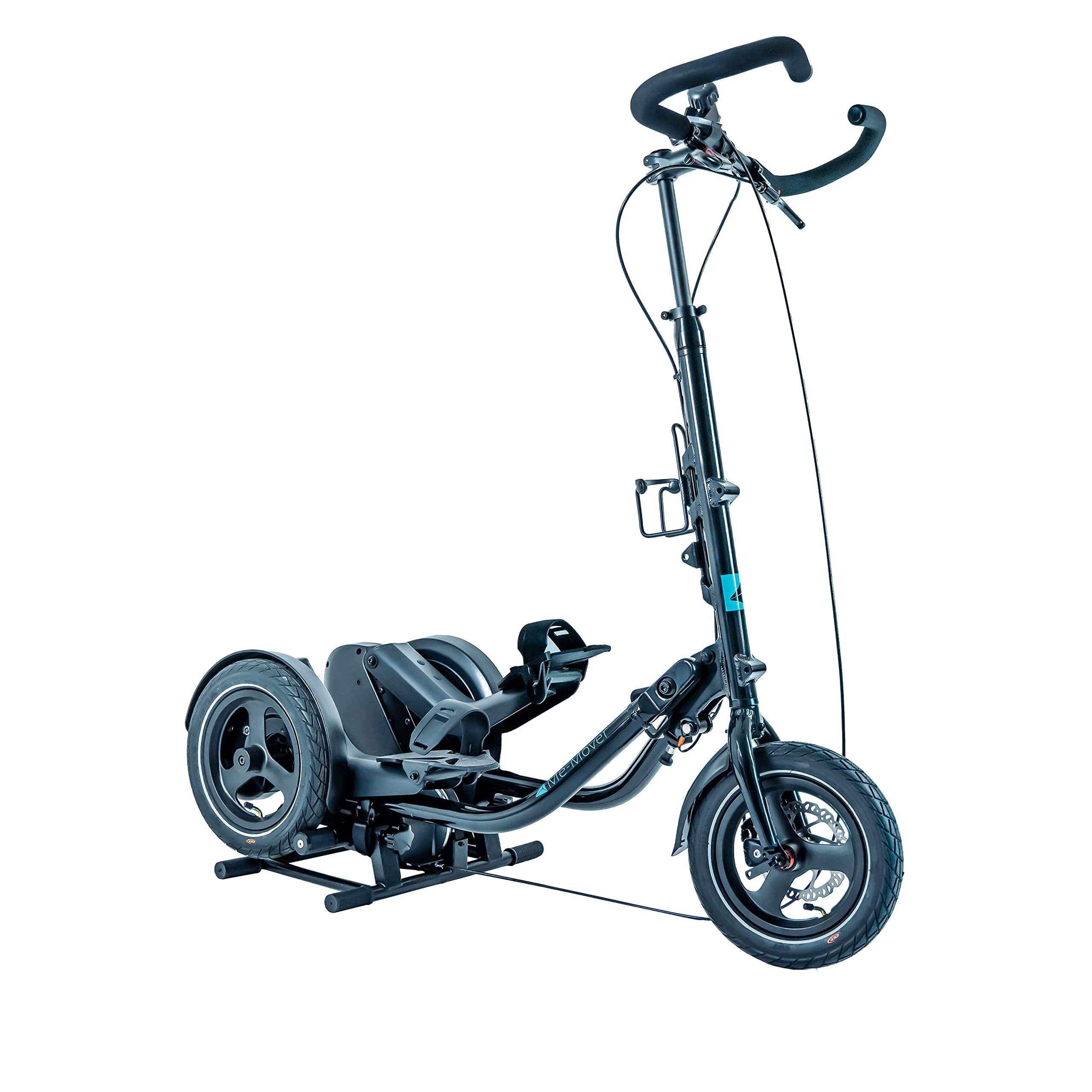 Fit Folding Bike Black with Bike Trainer Set - Portable Exercise Bike for Indoor & Outdoor Full-Body Workouts | Perfect for Home Gym, Commuting, and Fitness Training Programs