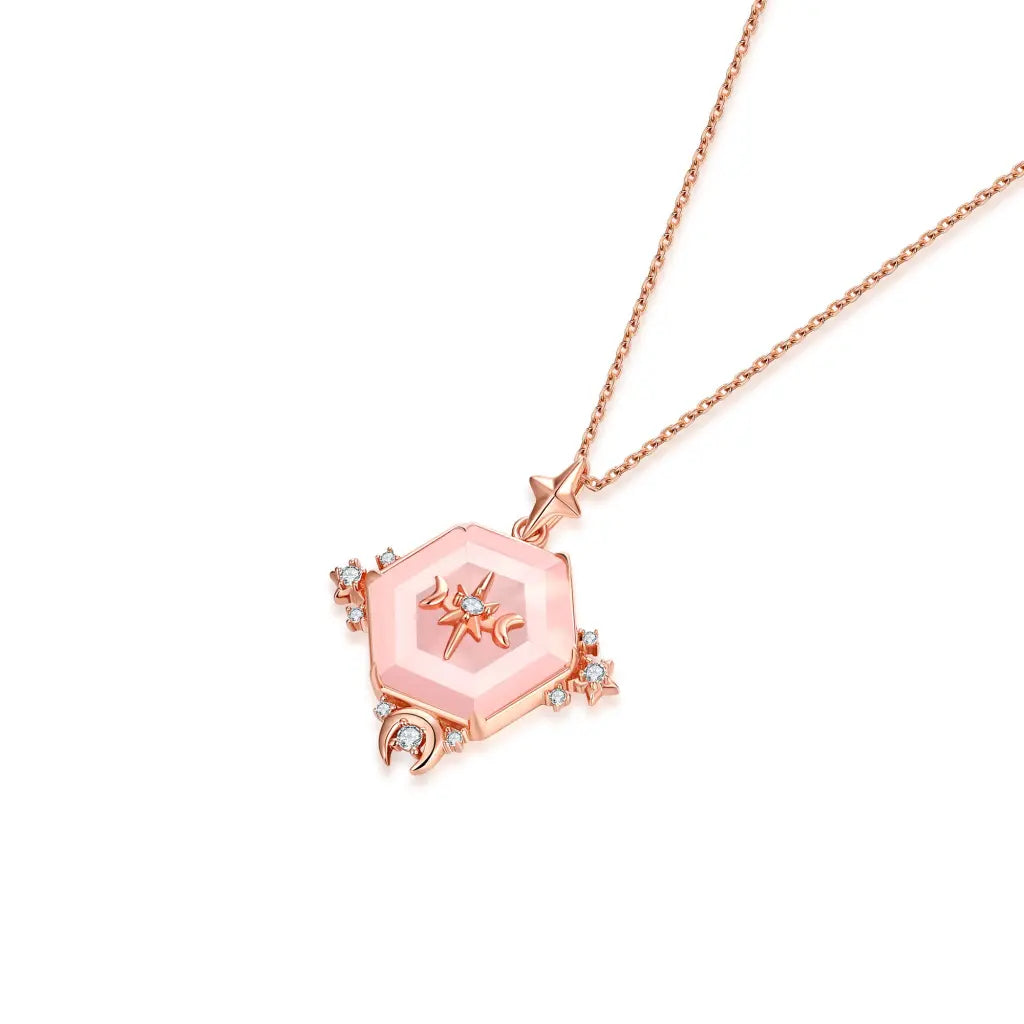 Aphrodite Rose Quartz Pendant Necklace - Natural Healing Crystal Jewelry for Love & Harmony - Perfect for Meditation, Gifts & Spiritual Healing