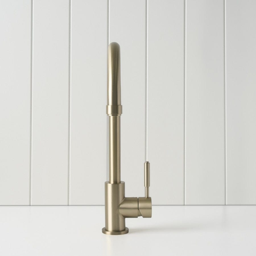 Premium Melbourne Round Kitchen Faucet - Warm Brushed Nickel Finish - Perfect for Modern Farmhouse & Contemporary Kitchen Sinks