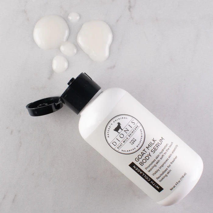 Goat Milk Body Serum with Collagen - Hydrating & Anti-Aging Skincare for Dry & Sensitive Skin | Perfect for Nighttime Routine & Post-Shower Moisturizing