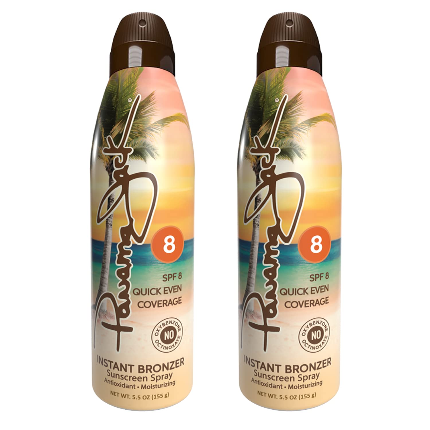 Panama Jack Instant Bronzer Sunscreen SPF 8 - Antioxidant Moisturizing Sun Lotion, PABA & Paraben Free, Gluten Free & Cruelty Free, Water Resistant (80 Min) - 5.5 oz (12 Pack) | Perfect for Beach, Pool & Outdoor Activities