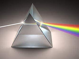 Kids Retailgenics 50x50mm White Solid Prism Glass - Perfect for Science Experiments, Light Refraction Projects & Educational STEM Activities