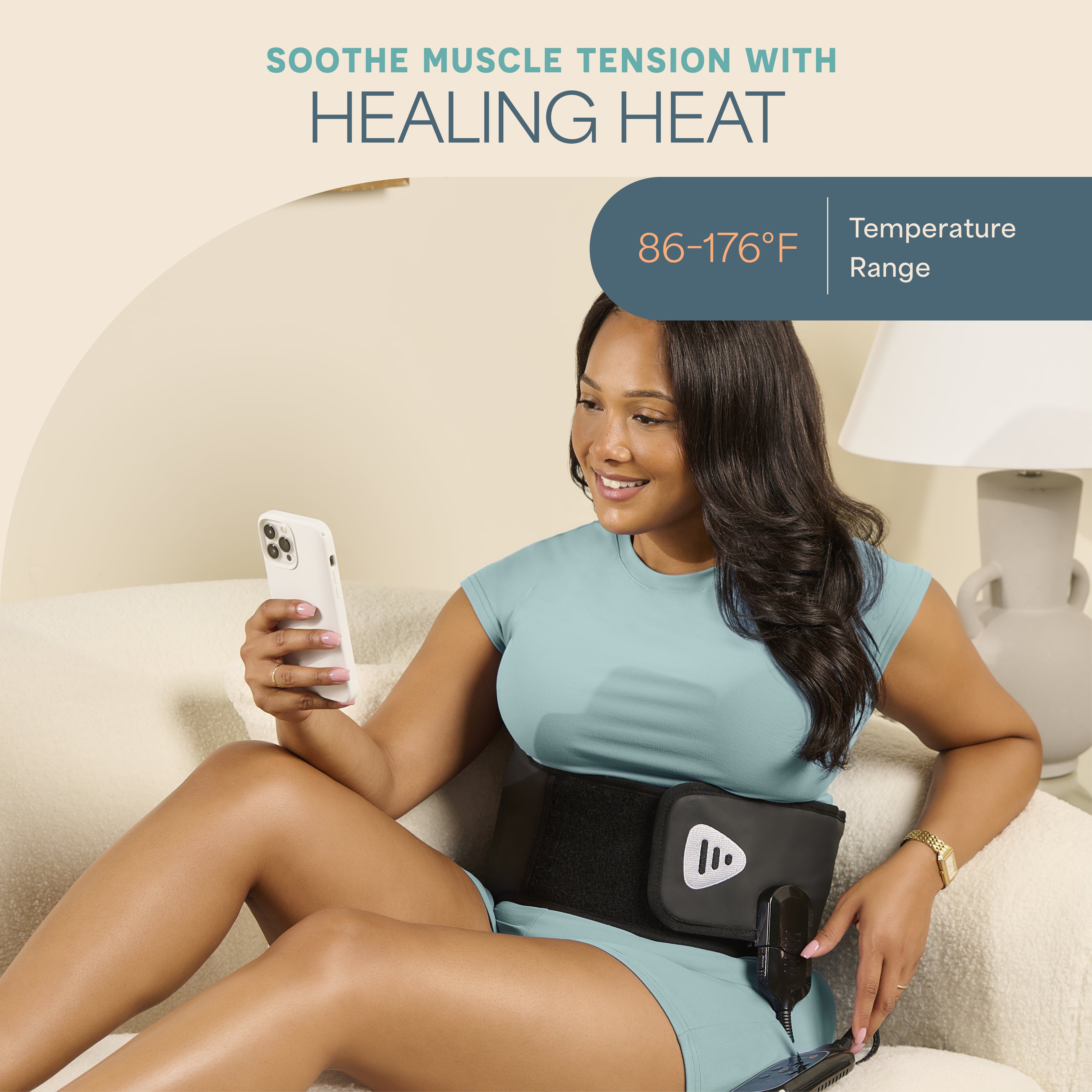 InfraTone Far Infrared PEMF Therapy Belt for Pain Relief & Muscle Recovery - Ideal for Back Pain, Joint Pain & Post-Workout Recovery at Home or Gym