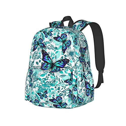 Blue Floral Butterflies