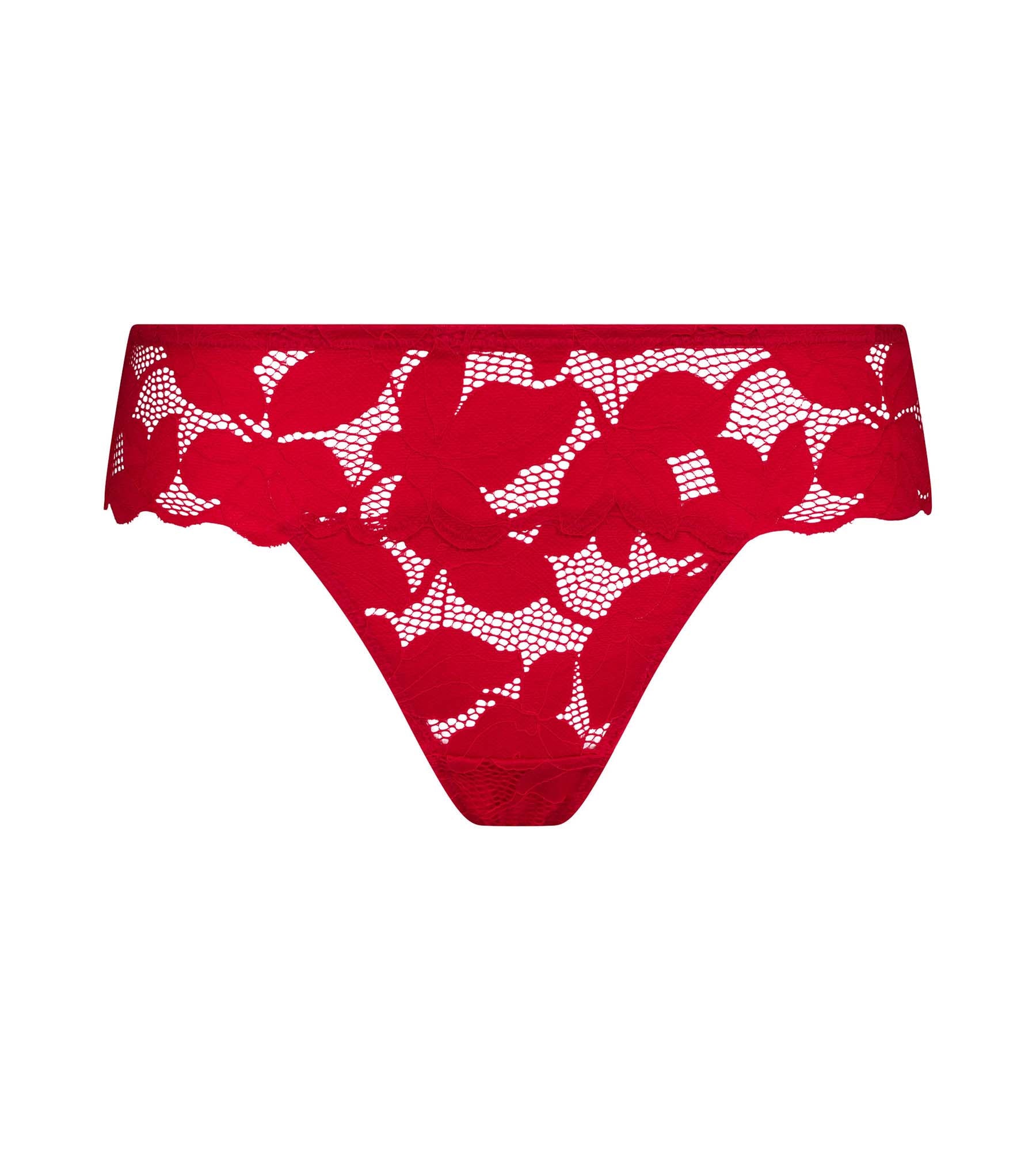 Dim Lacy Red Cheri Floral Lace String Panties for Women - Sexy & Comfortable Underwear for Date Nights & Special Occasions