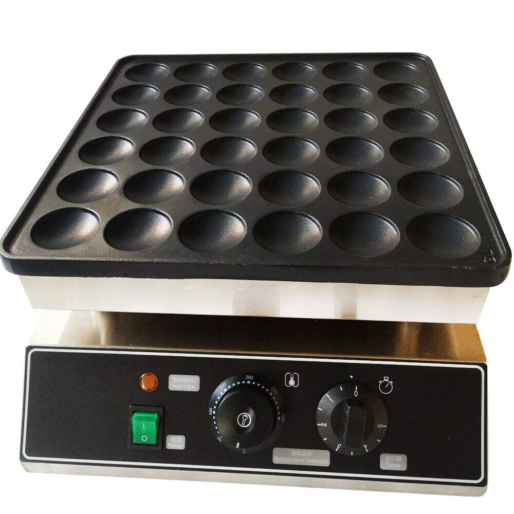 36 Holes Mini Dutch Pancake Maker Machine - 1000W Nonstick Electric Poffertje & Dorayaki Maker for Restaurants, Snack Bars, Home Use - Perfect for Breakfast, Parties, and Street Food Stalls