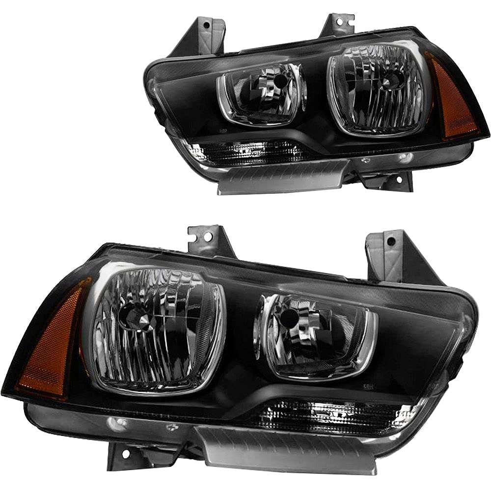 SOCKIR Headlight Assembly Replacement for 2011-2014 Dodge Charger - Left & Right Side Headlights - Perfect for Night Driving & Off-Road Adventures