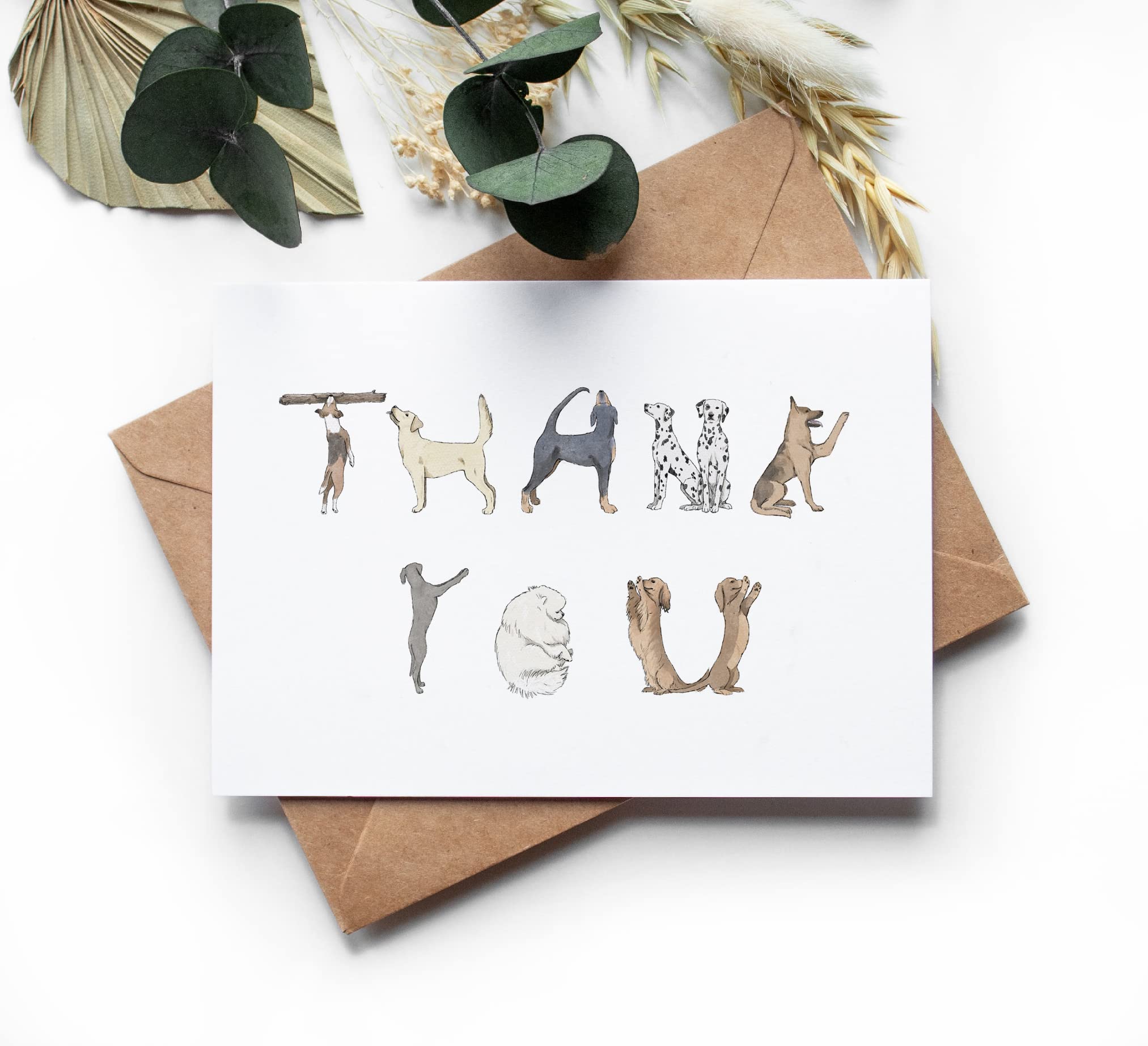 Premium Handmade Thank You Card with Cute Dog Design - Perfect for Pet Lovers, Appreciation Gifts & Special Occasions